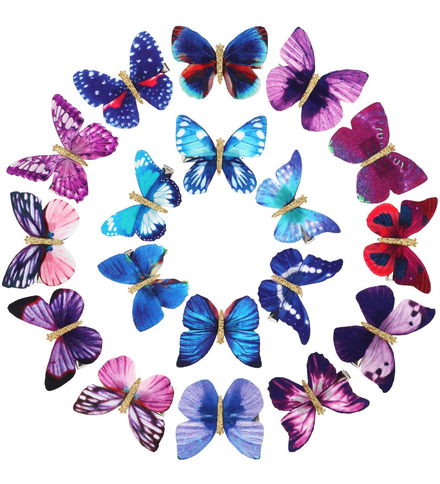 18 Pieces Glitter Butterfly Hair Clips for Teens Women Hair Accessories (Mysterious Styles) - Buy Online on GoSupps.com