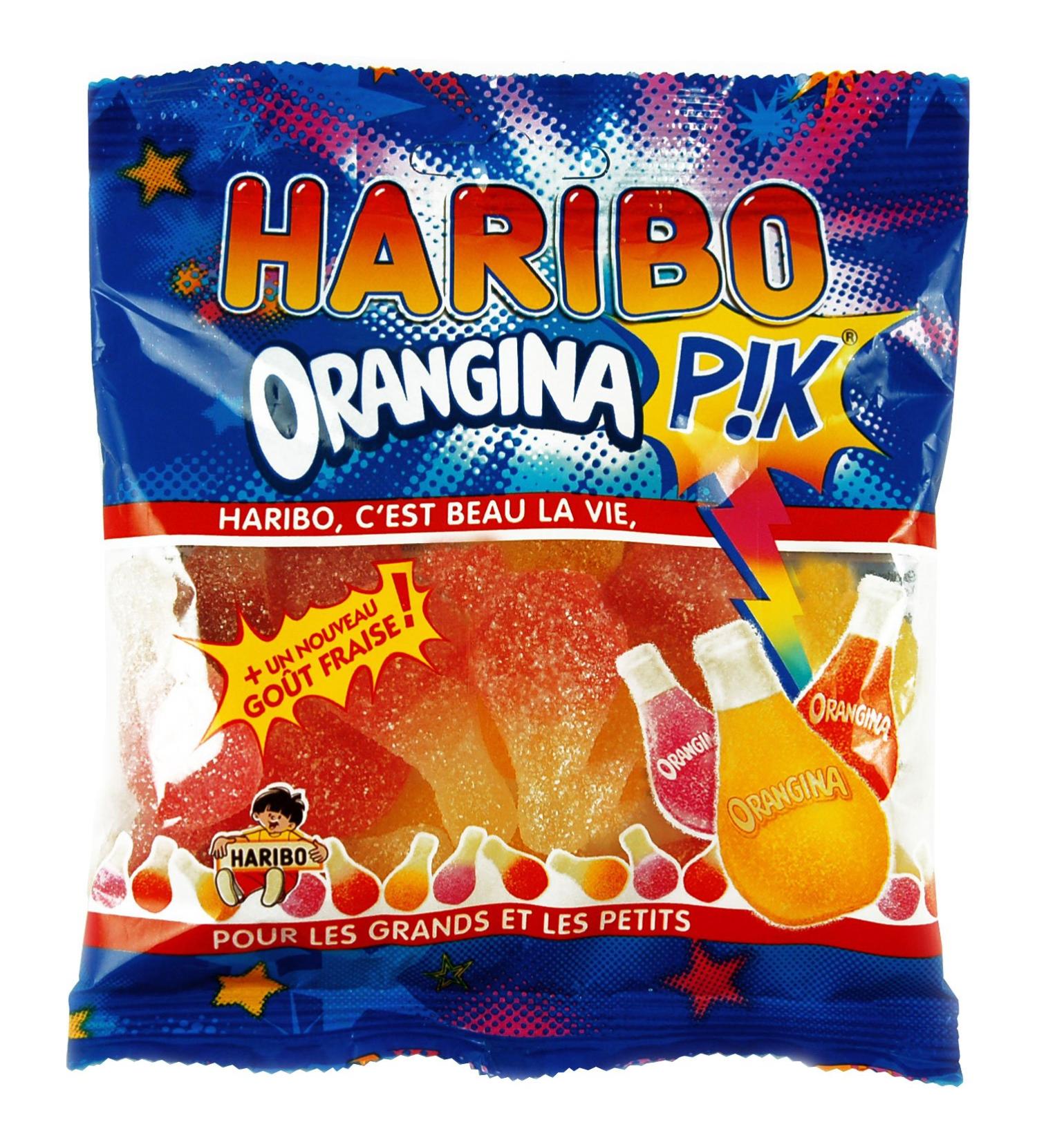 HARIBO - Orangina Pik - Bonbons Piquants Sans Colorants Artificiels - 10 Sachets de 120 g