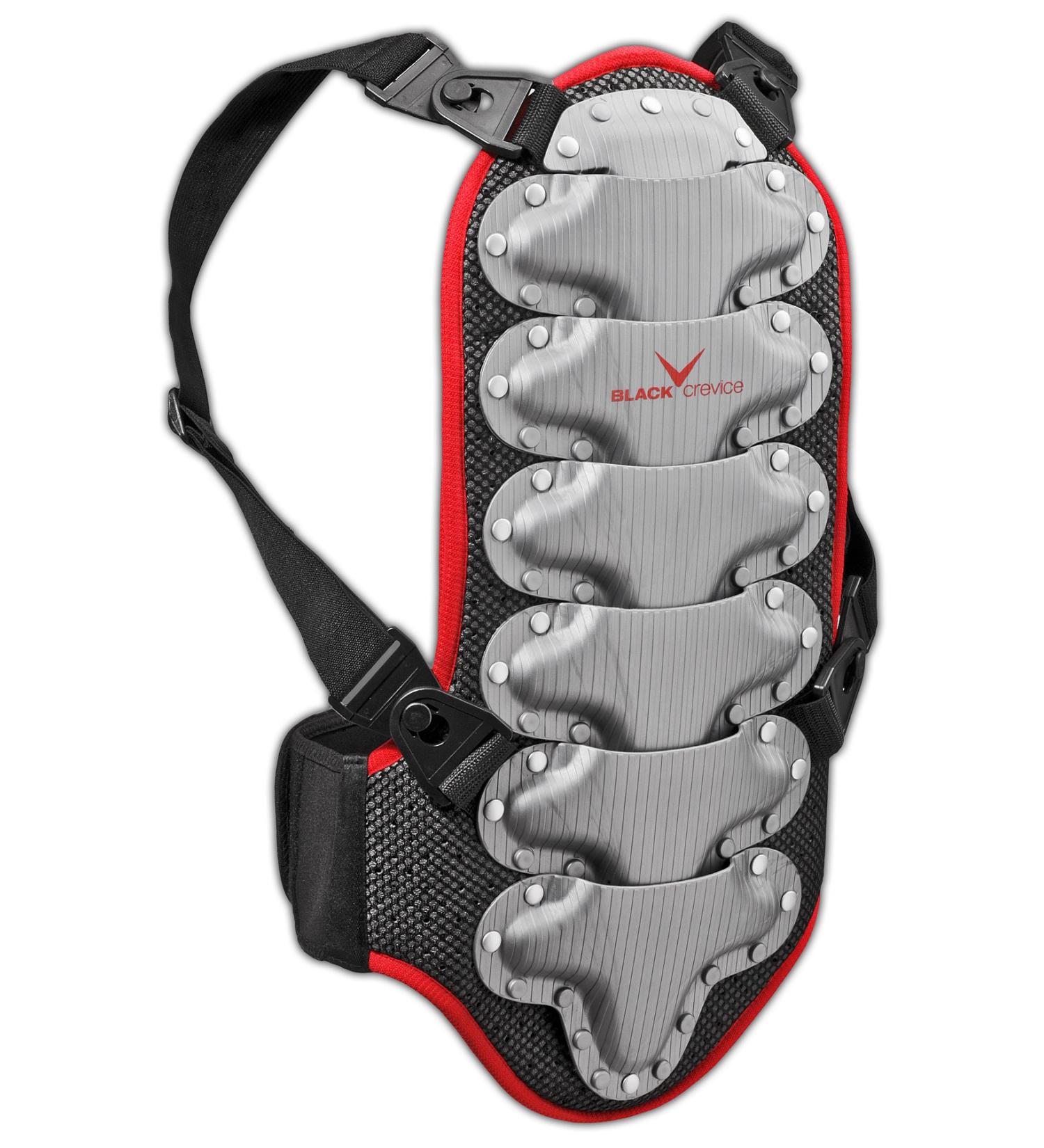 Buy Black Crevice Back Protector for All Ages - Ergonomic & Adjustable | Breathable for Kids & Adults - Available in Black Red & Silver - Buy Online on GoSupps.com