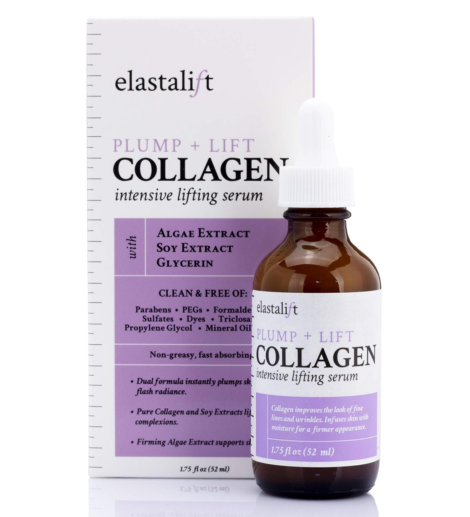 Elastalift Collagen Facial Serum 1.75 Fl Oz - Lifting, Plumping & Firming Face Serum for Improved Elasticity, Even Skin Tone, & Non-Greasy Wrinkle Reduction - Buy Online on GoSupps.com