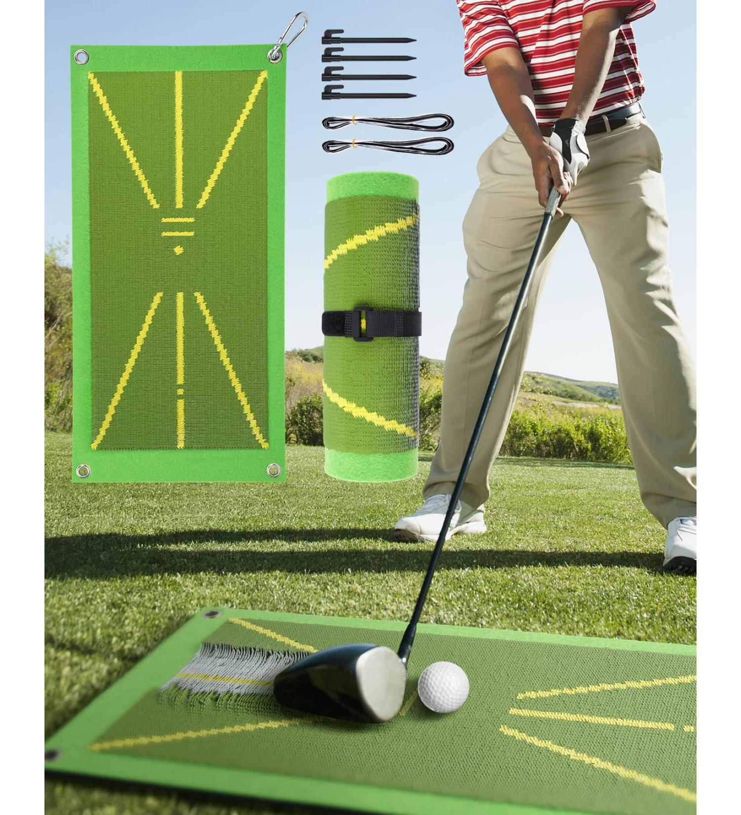 Swing Detection Golf Training Mat - Improve Swing Path and Hitting Posture with this Advanced Golf Swing Trainer Aid - Great Gift for Golfers - Buy Online on GoSupps.com