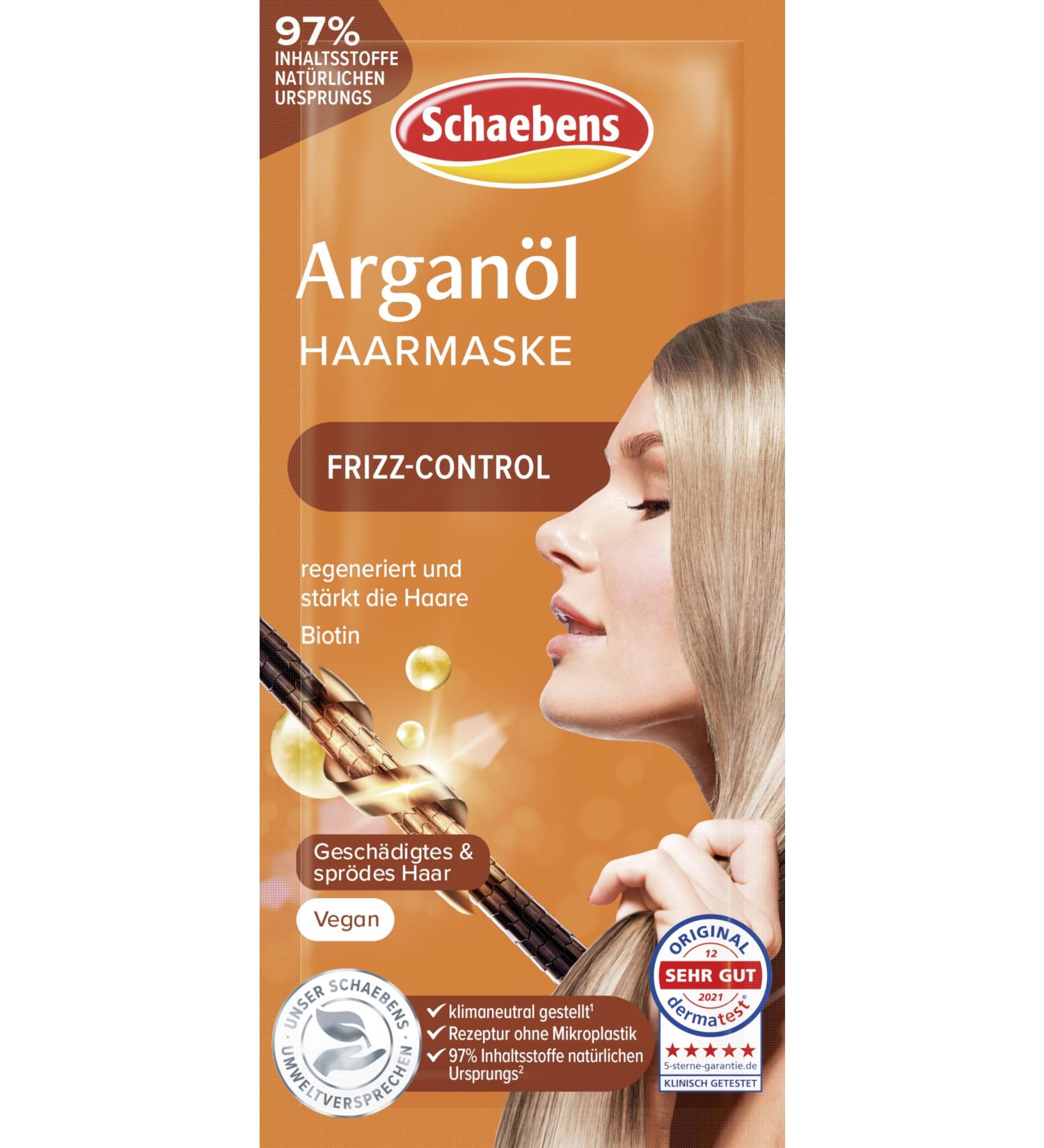  Schaebens Schaebens Argan Oil Frizz-Control Hair Mask for Damaged and Brittle Hair - Vegan - Buy Online on GoSupps.com