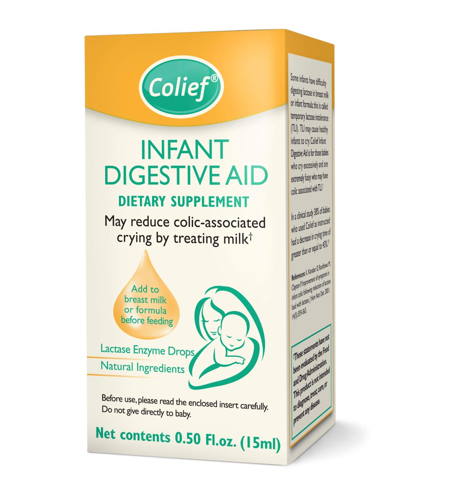 Colief Infant Digestive Aid - Natural Gas Drops for Babies | Relief from Colic, Bloating & Fussing | 90 Servings - Buy Online on GoSupps.com