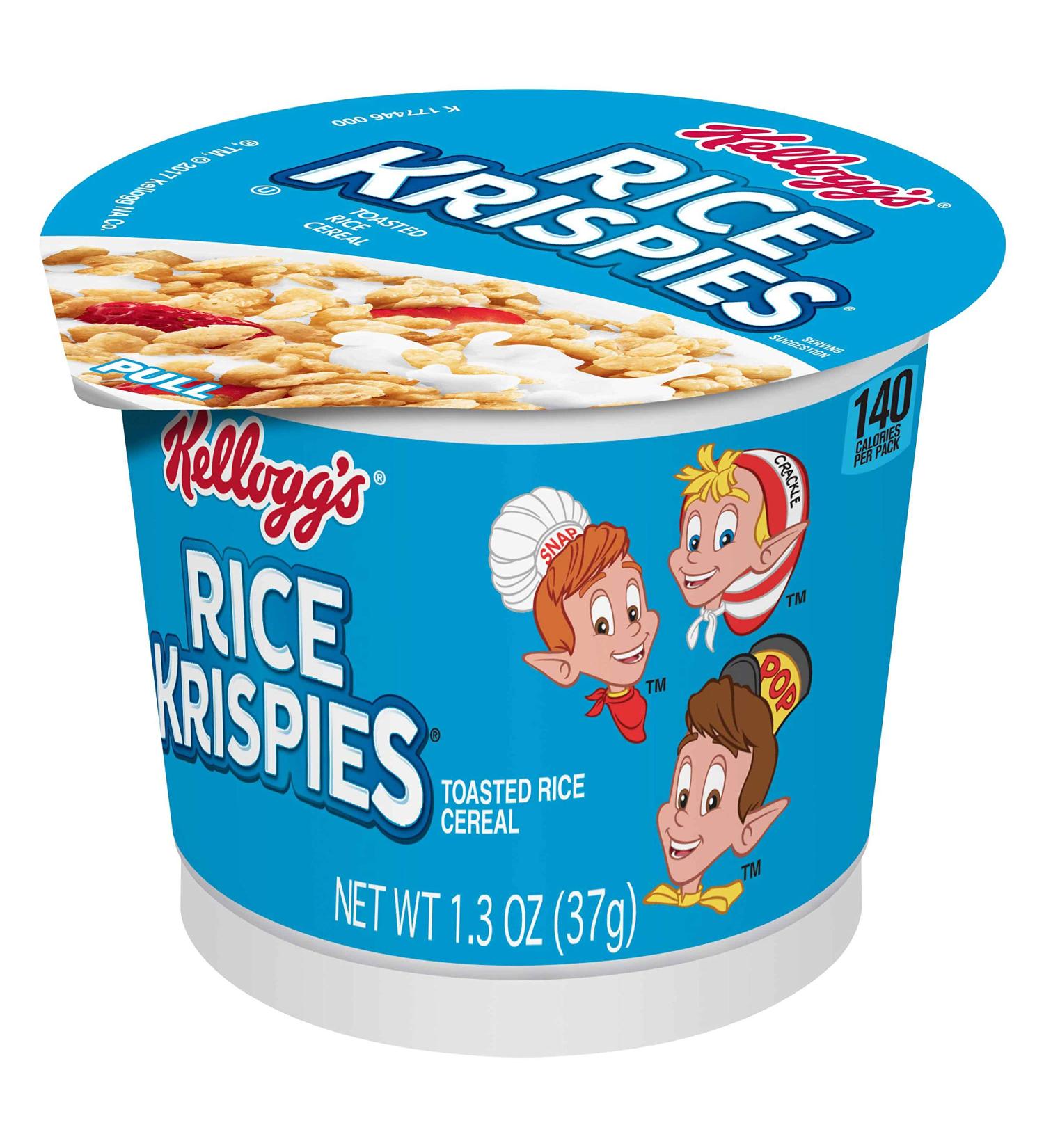 Rice Krispies Cereal Cups - 12 Pack Kids Breakfast Snacks | 15.6oz Original - Buy Online on GoSupps.com