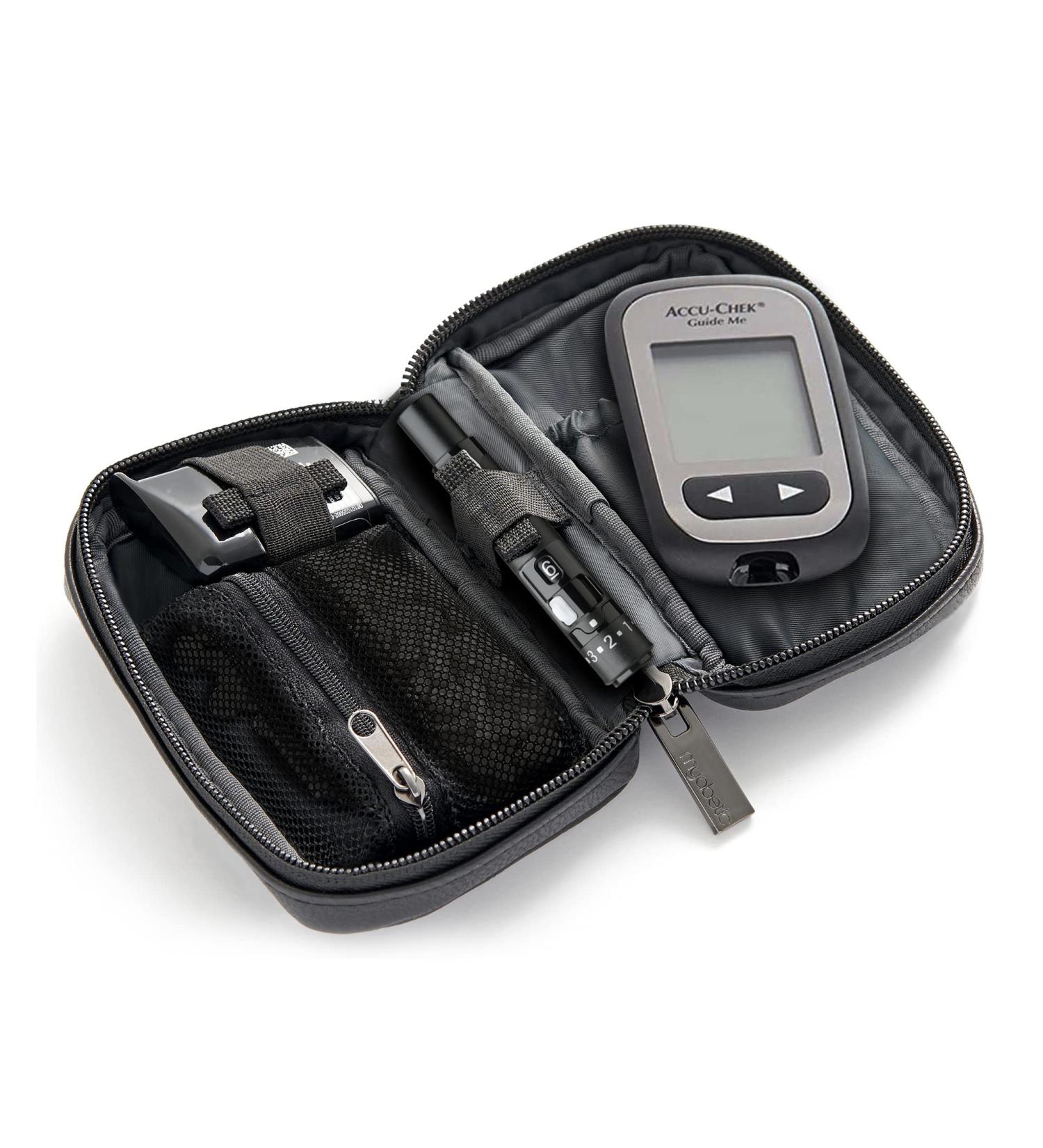 Accu-Chek Diabetes Blood Glucose Monitor Kit with Myabetic James Compact Case - FastClix Lancing Device, Lancets, Test Strips, Control Solution - 5.5 x 3.5 Pack - Buy Online on GoSupps.com