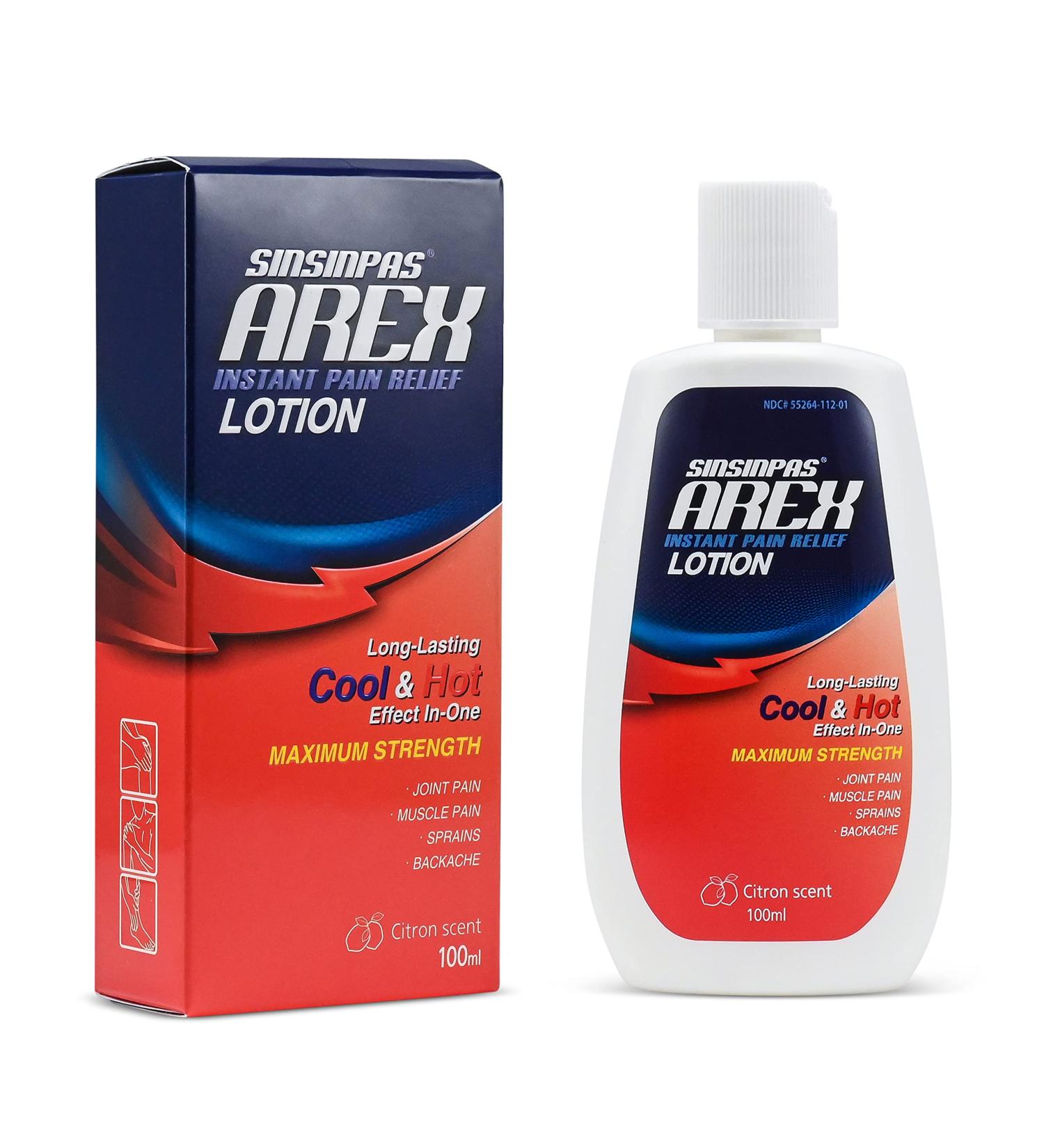 SINSINPAS Arex Cool & Hot Dual Pain Relieving Lotion 3.4 oz - Fast Relief - Buy Online on GoSupps.com