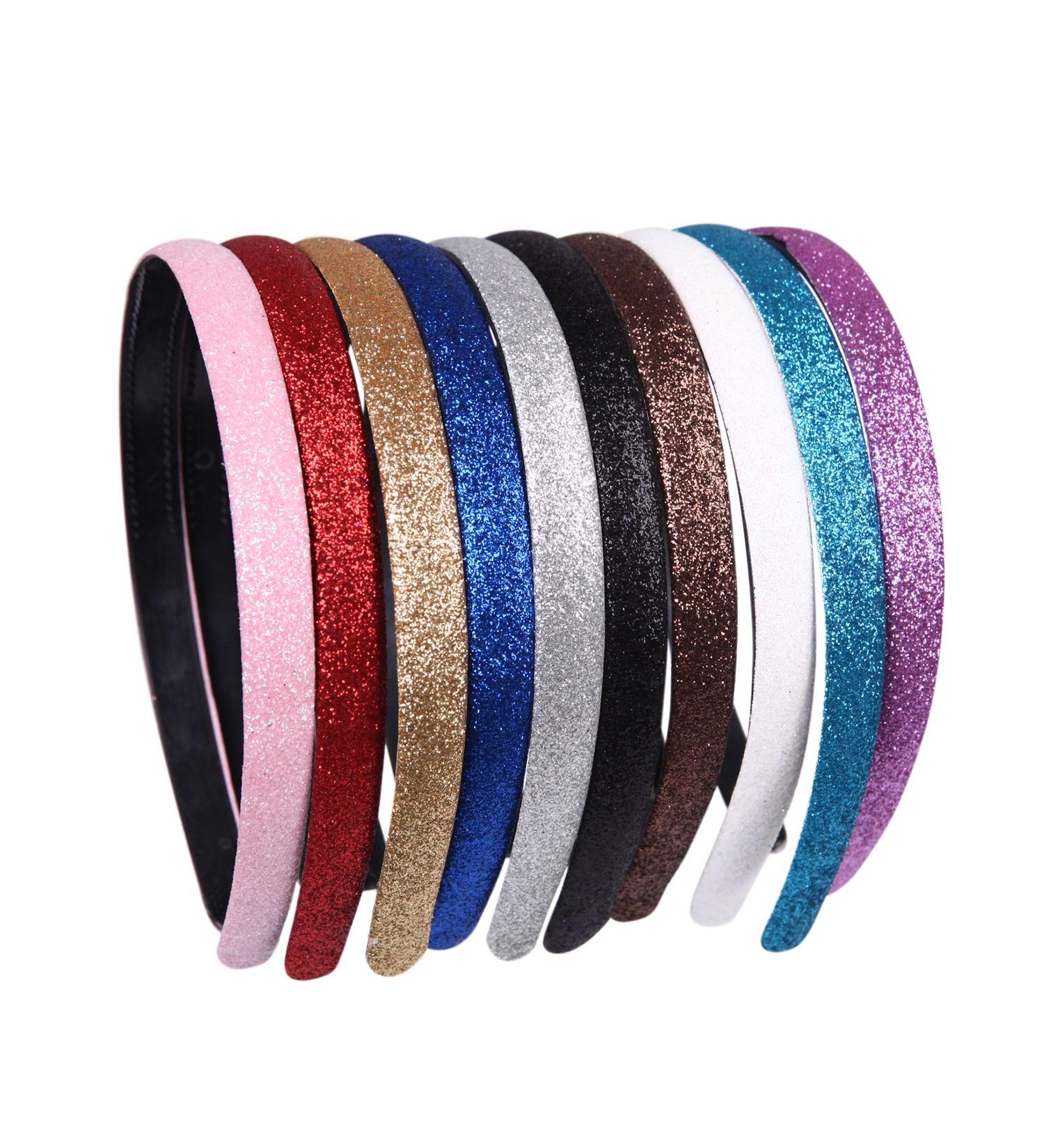 Shop West See Set of 10 Glitter Plastic Hairbands - Stylish Hair Accessories for Girls | International Shipping Available - Buy Online on GoSupps.com