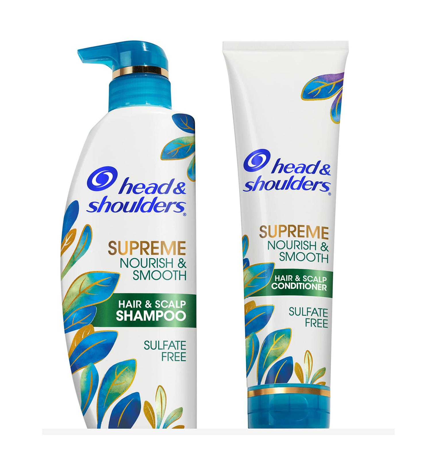 Head & Shoulders Supreme Dry Scalp Treatment Shampoo & Conditioner Set - Sulfate-Free, Nourishing with Jojoba & Argan Oil - 21.2 Fl Oz - Buy Online on GoSupps.com