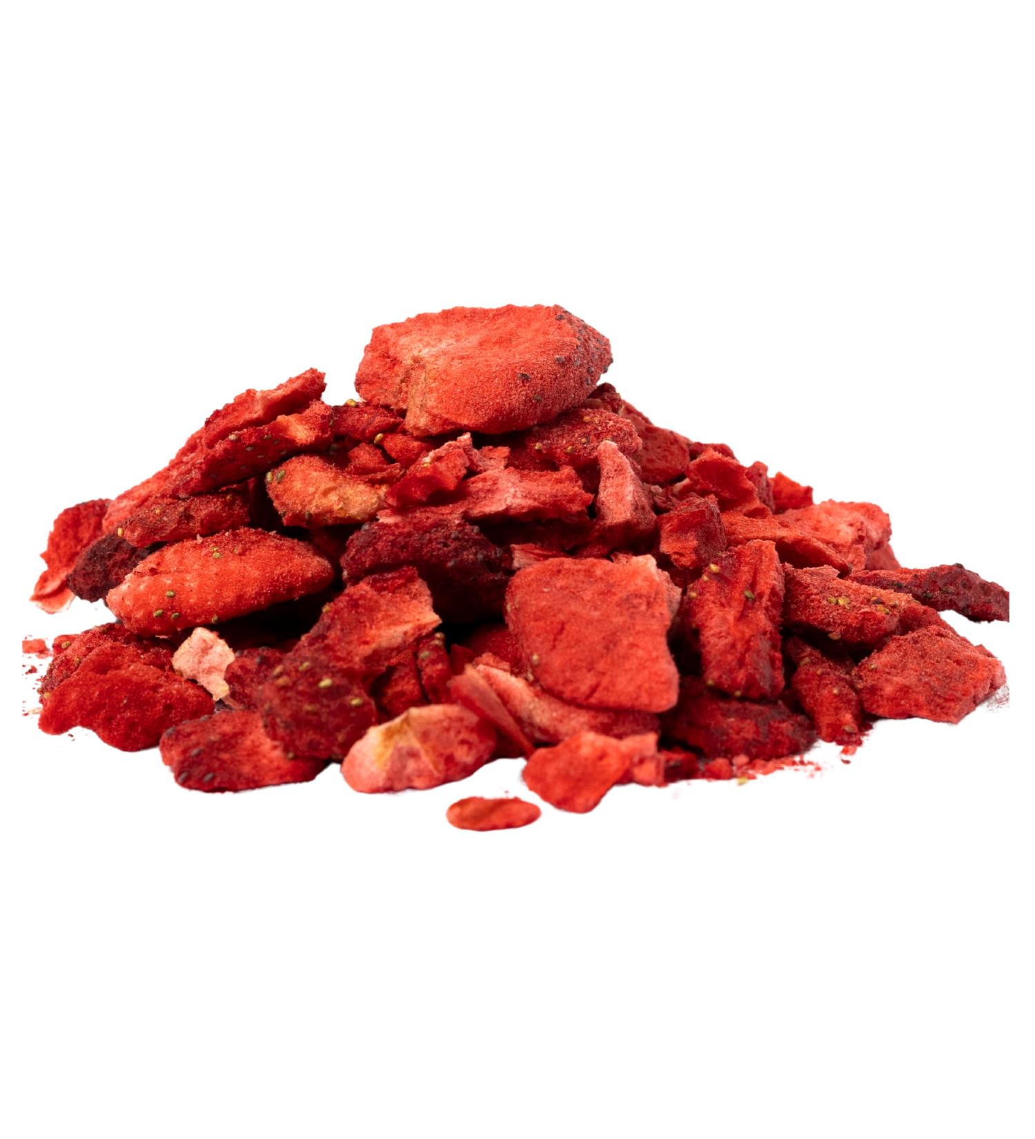  Bite & Delight Bite & Delight 1kg Freeze-Dried Strawberries in Pieces - Sweet Crunchy and Healthy - Ideal Snack for a No Added Sugar Diet - Doypack - Buy Online on GoSupps.com
