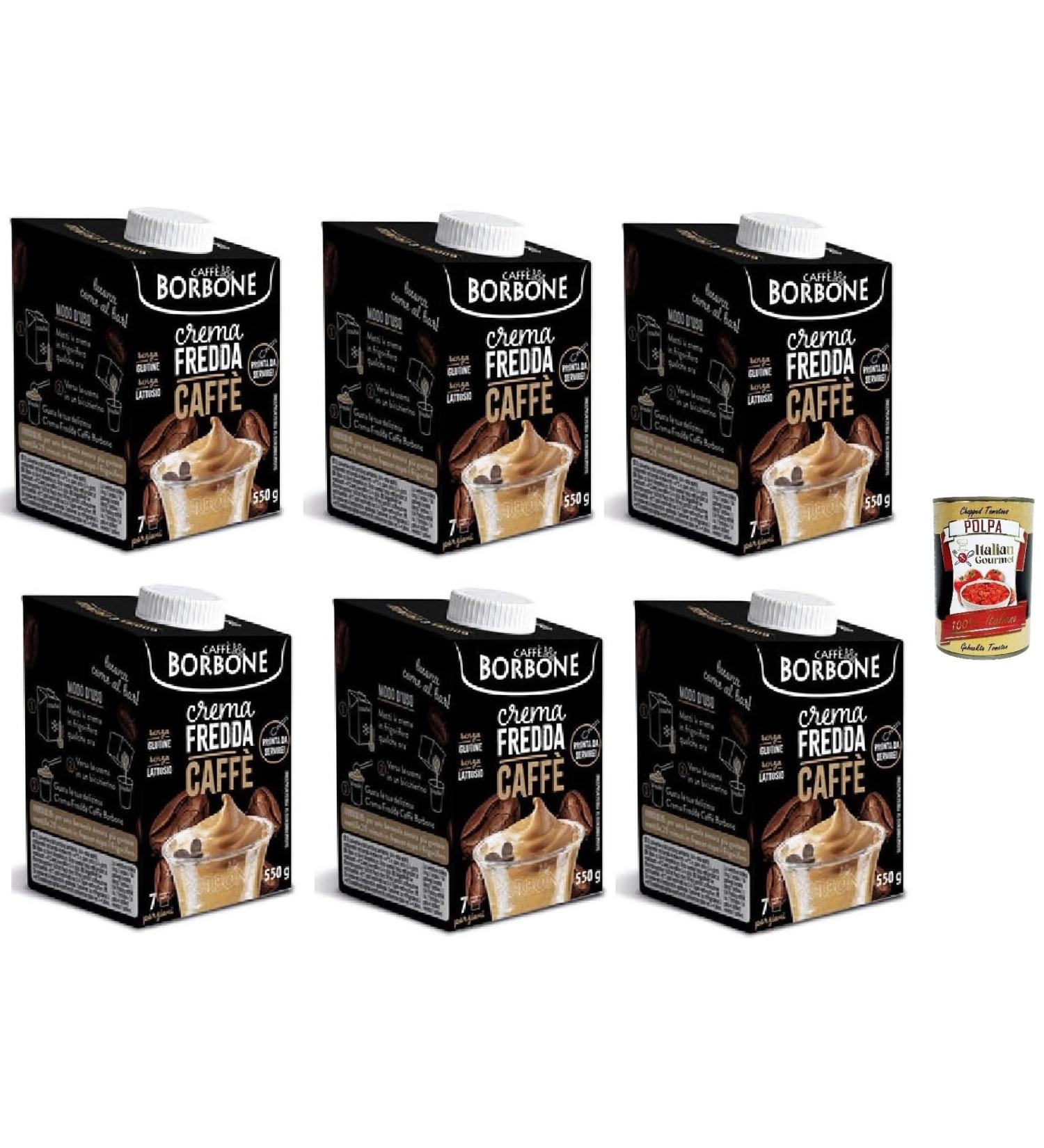 Borbone Crema fredda Caff Borbone Caf la cr me froide Boire de caf sur la base du lait avec caf 6x 550ml + Italian Gourmet polpa 400g - Buy Online on GoSupps.com