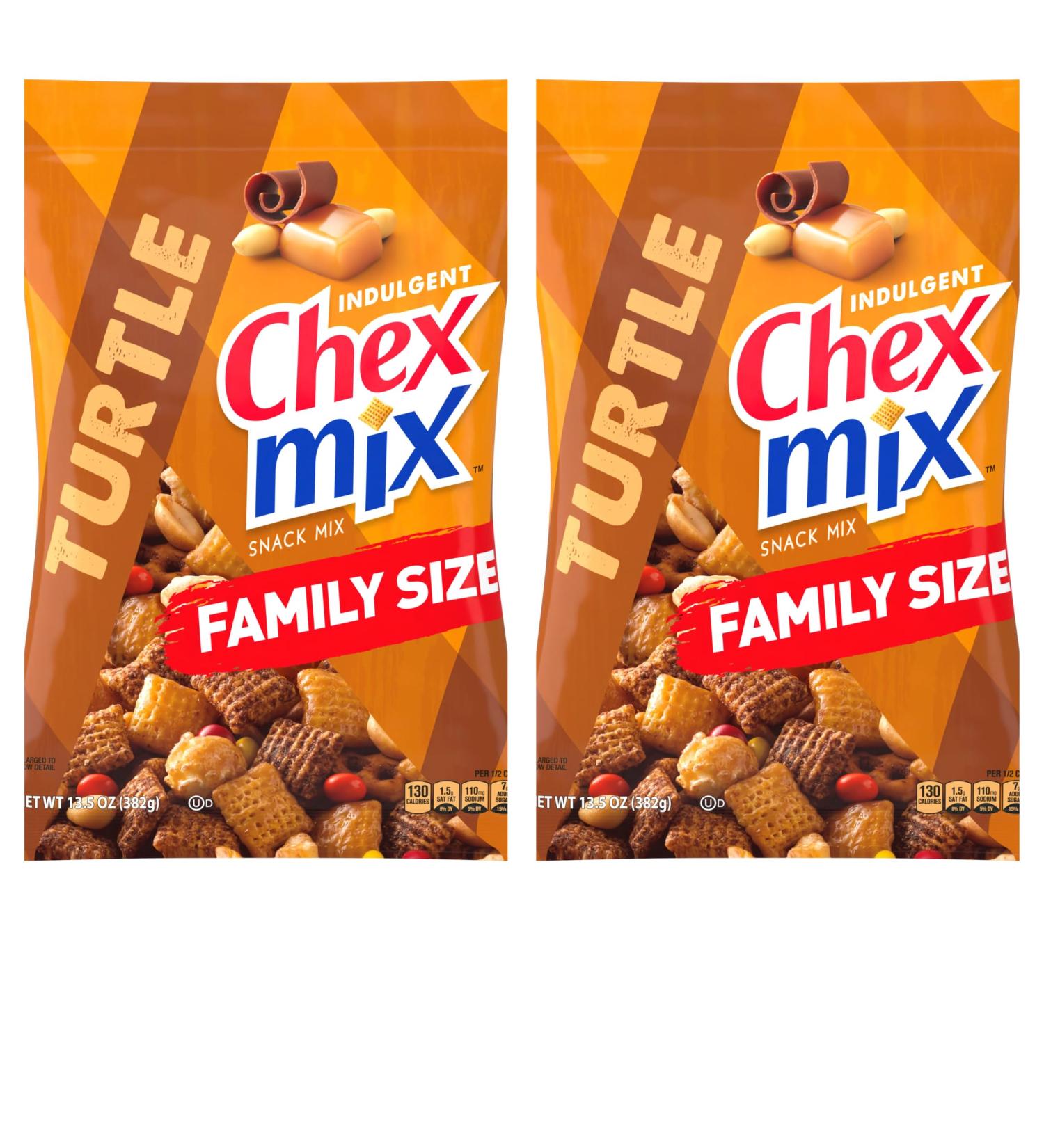 Chex Mix Turtle Snack Mix 12 oz Bag (2 Pack) Bundled With Snack Scout Bag - Buy Online on GoSupps.com