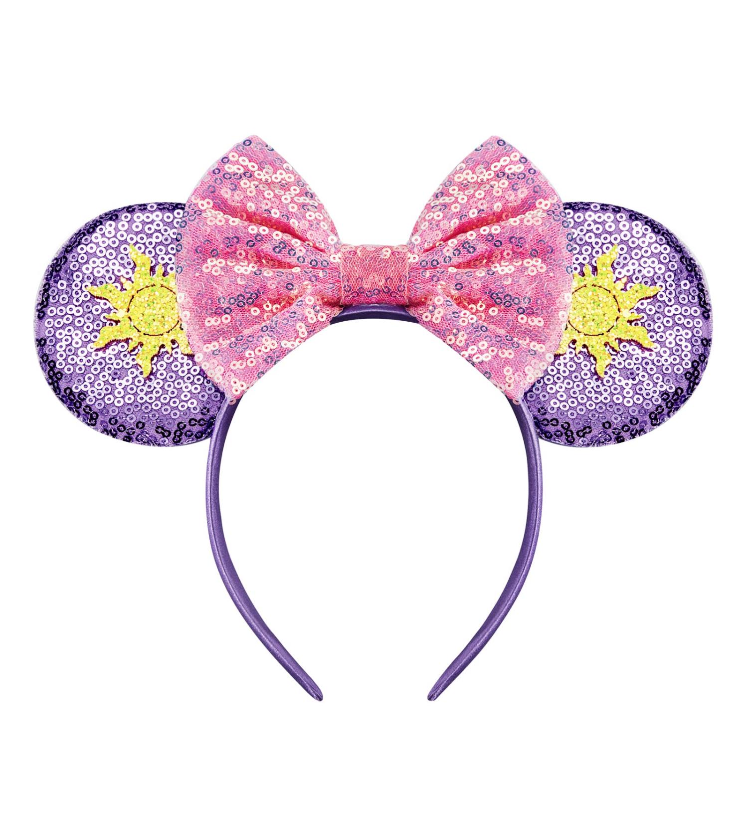 FANYITY Rapunzel Mickey Ears Headband - Perfect for Disney Trips & Birthday Parties - Purple - Buy Online on GoSupps.com