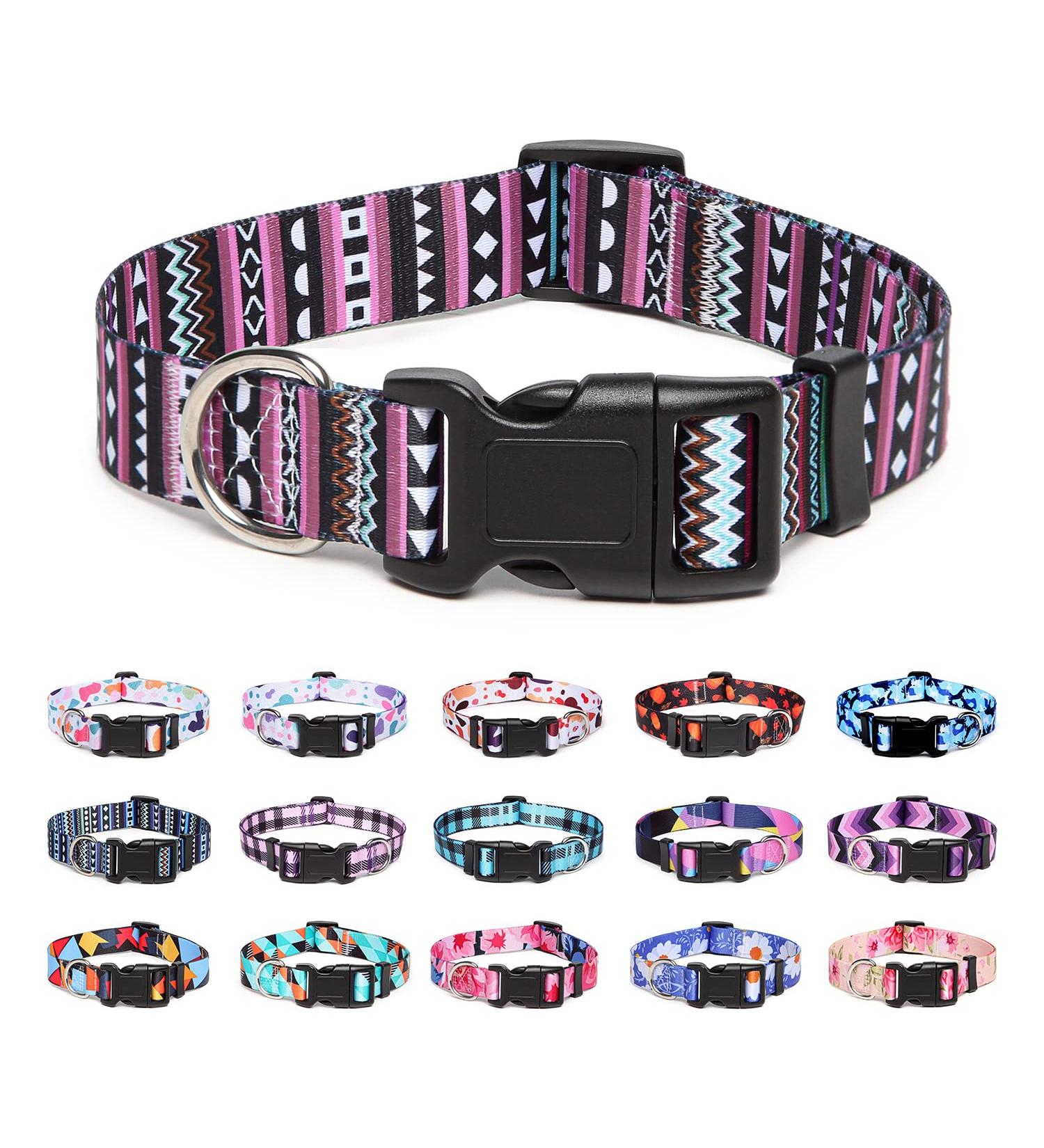 Suredoo Soft Nylon Dog Collar for Small & Medium Dogs | Comfortable & Adjustable (L Purple) - 38-63 cm Neck - Buy Online on GoSupps.com