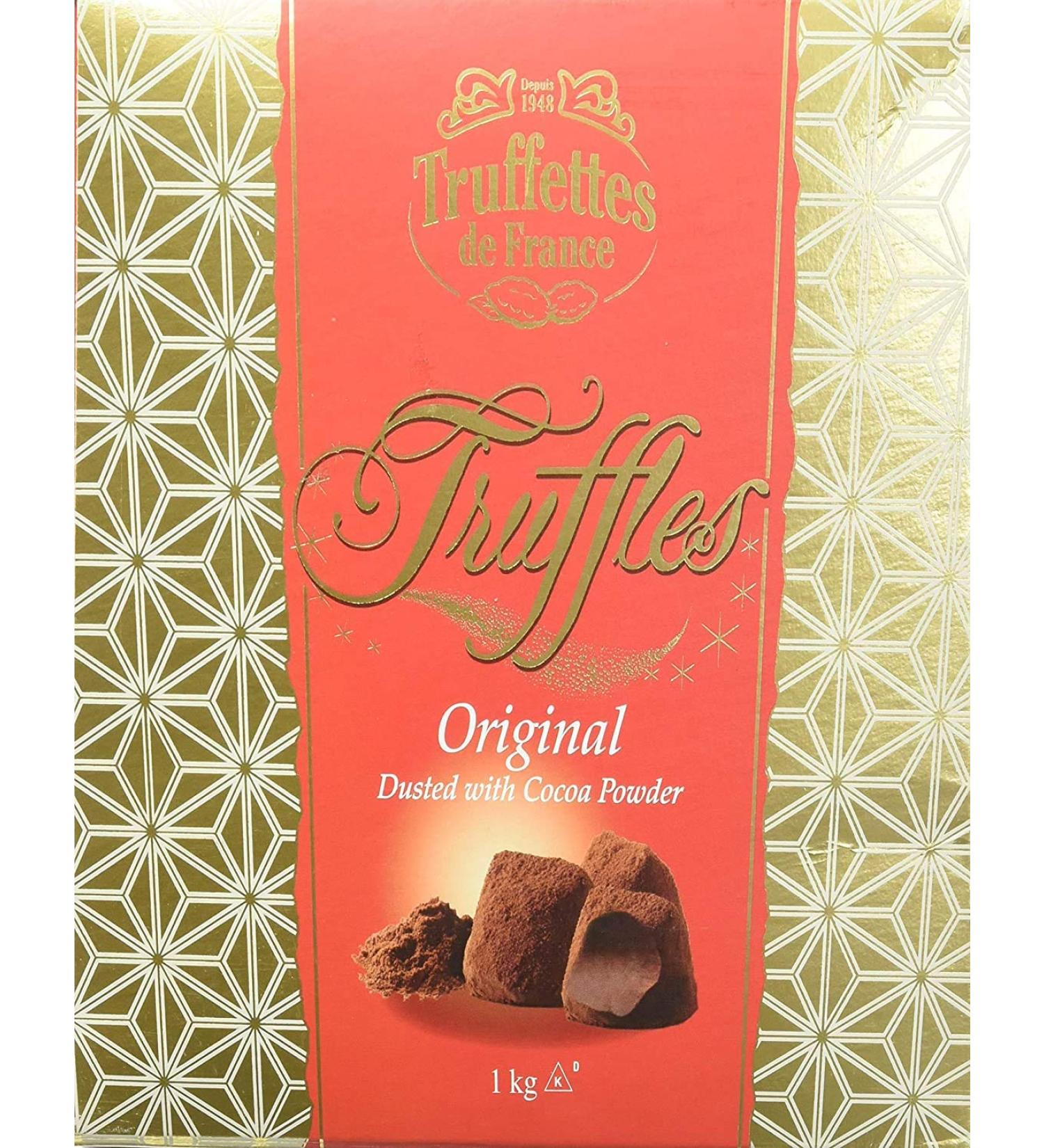 Truffettes de France Original Truffles Dusted with Cocoa Powder - 2 Boxes (1kg Each Box) - Buy Online on GoSupps.com
