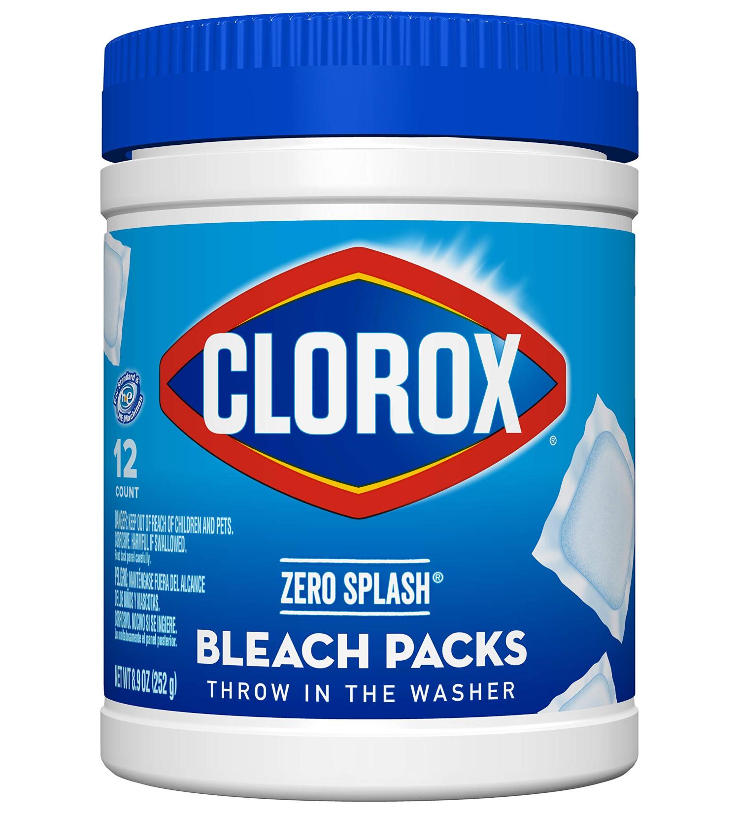Clorox Control Bleach Packs Regular Laundry Packs 12 Count - Effective Stain Remover (Package May Vary) - Buy Online on GoSupps.com