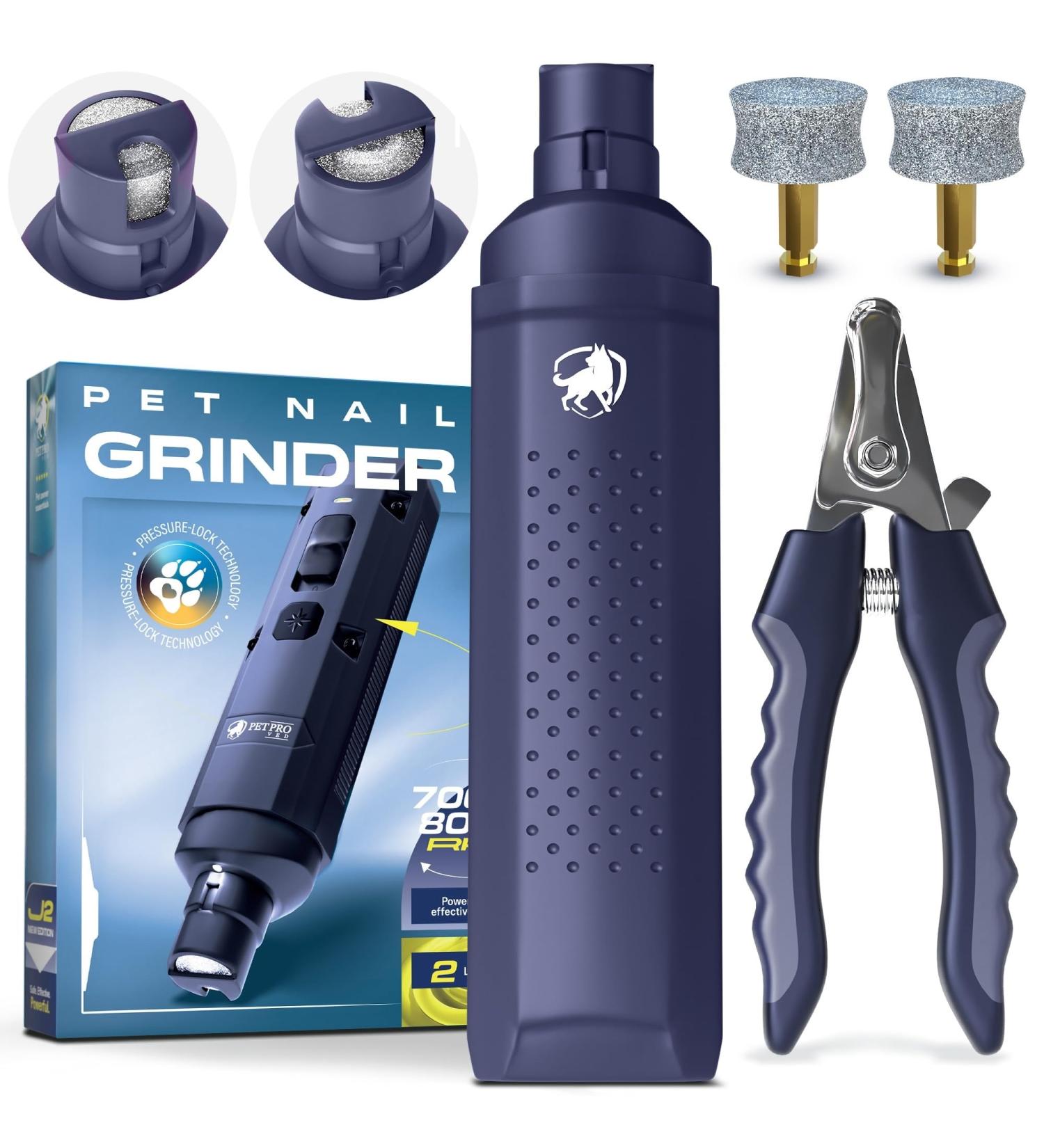 Petproved LED Claw Grinder for Dogs - Electric Nail File & Scissors for Safe Pet Nail Care - Buy Online on GoSupps.com