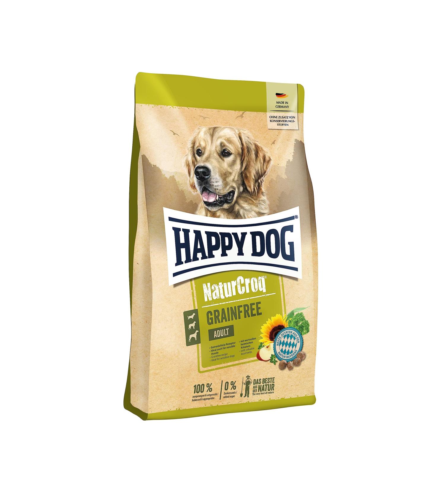 Happy Dog Premium NaturCroq Grain-Free Dog Food 4 kg - Healthy Nutrition for All Breeds - Buy Online on GoSupps.com