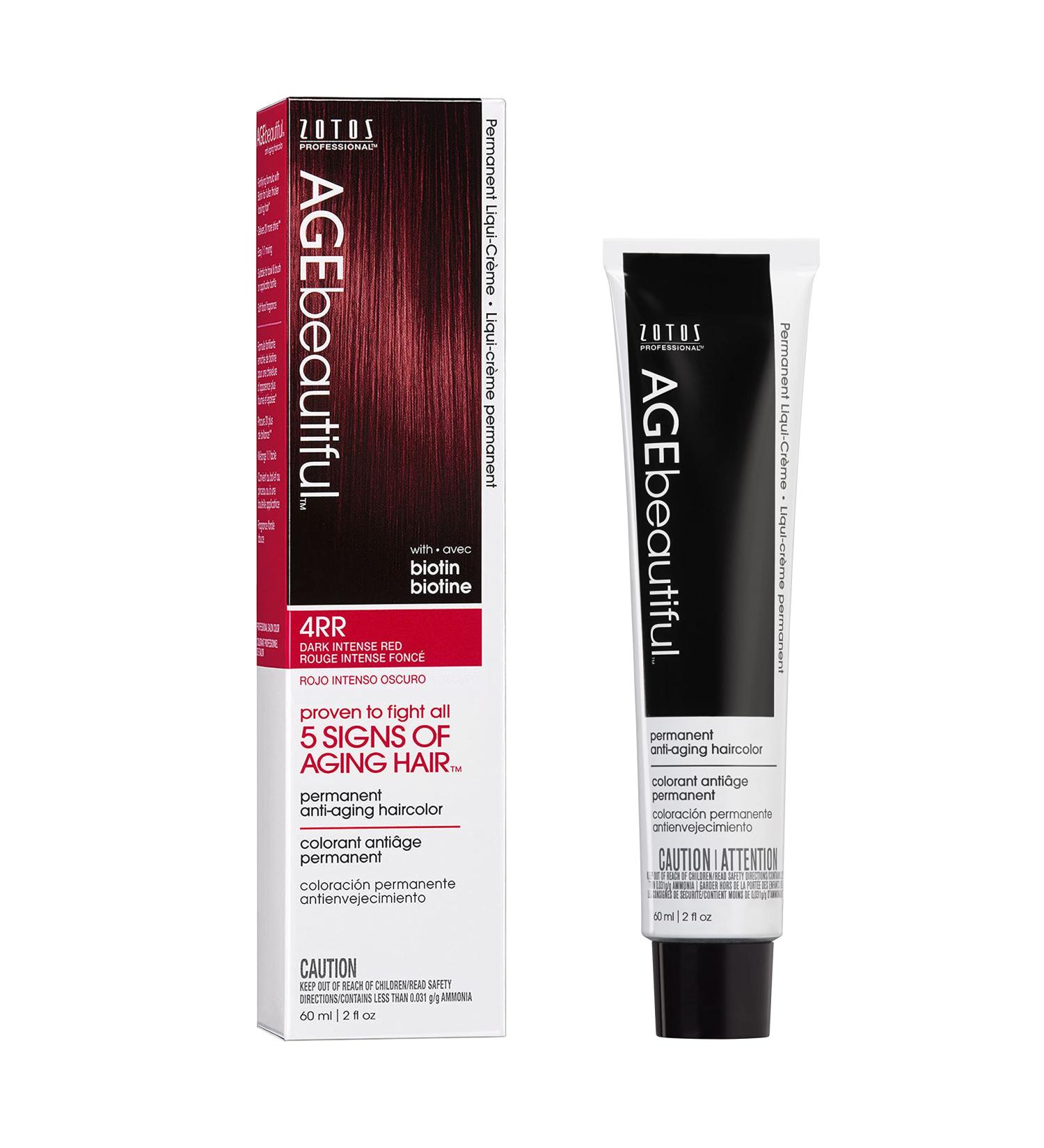 AGEbeautiful 4RR Dark Intense Red Hair Color Dye | Professional Salon Color with 100% Gray Coverage - Buy Online on GoSupps.com
