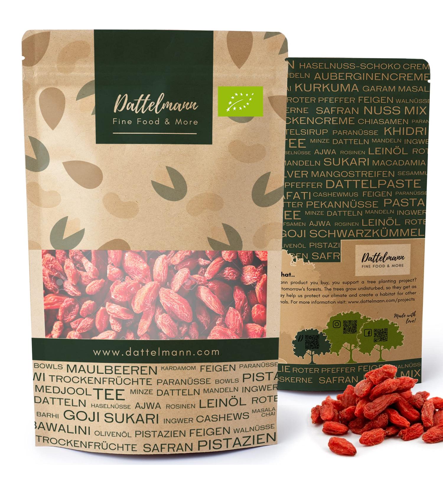  Palmyra Verlag Organic Goji Berries 500g | Goji Berries | 100% Natural & Healthy | Premium Goji Berries | Raw | Vegan - Buy Online on GoSupps.com
