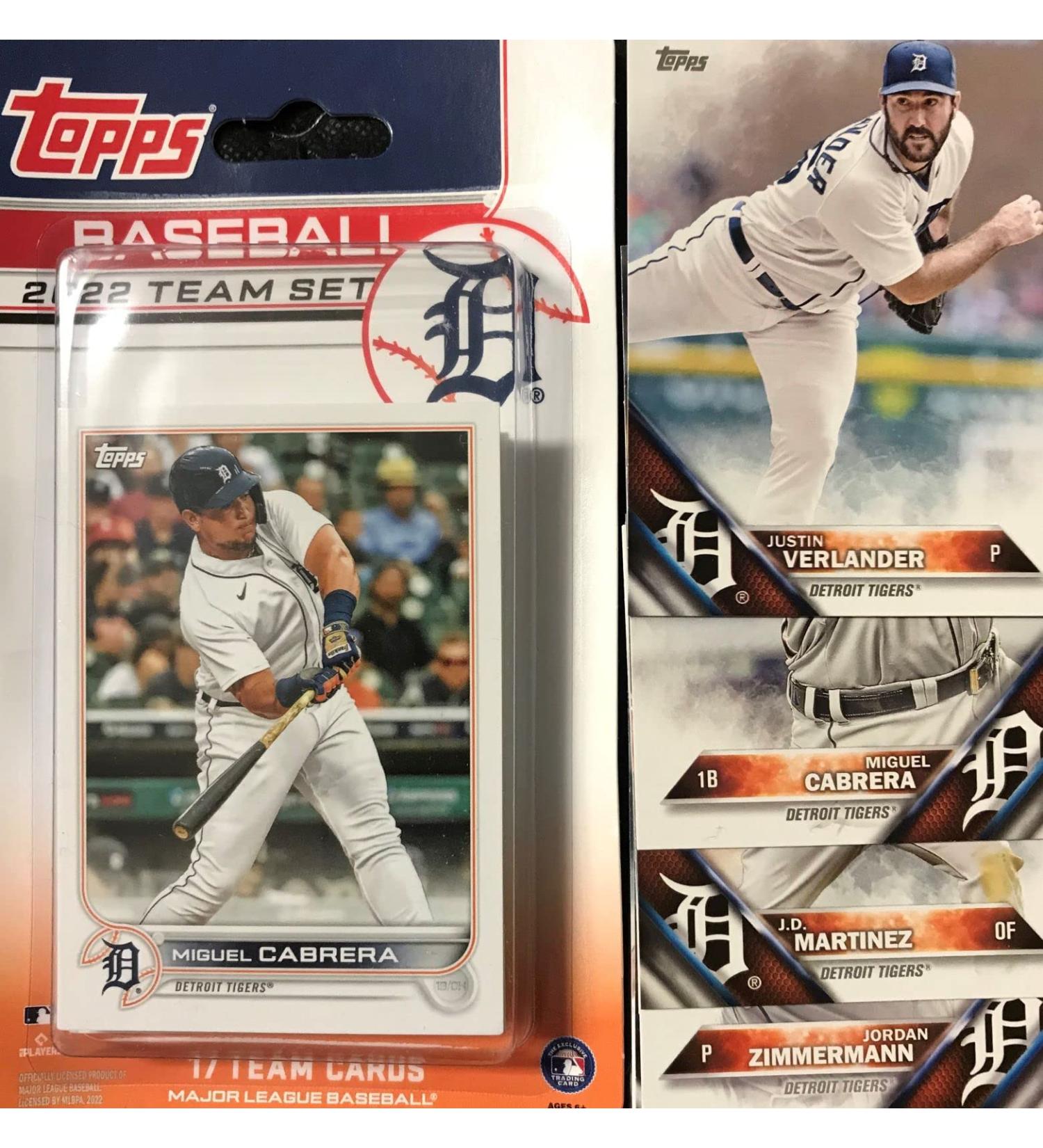 Detroit Tigers 2 Team Set Gift Lot - 2022 Factory Sealed & 2016 Regular Issue with Miguel Cabrera & Justin Verlander - Buy Online on GoSupps.com