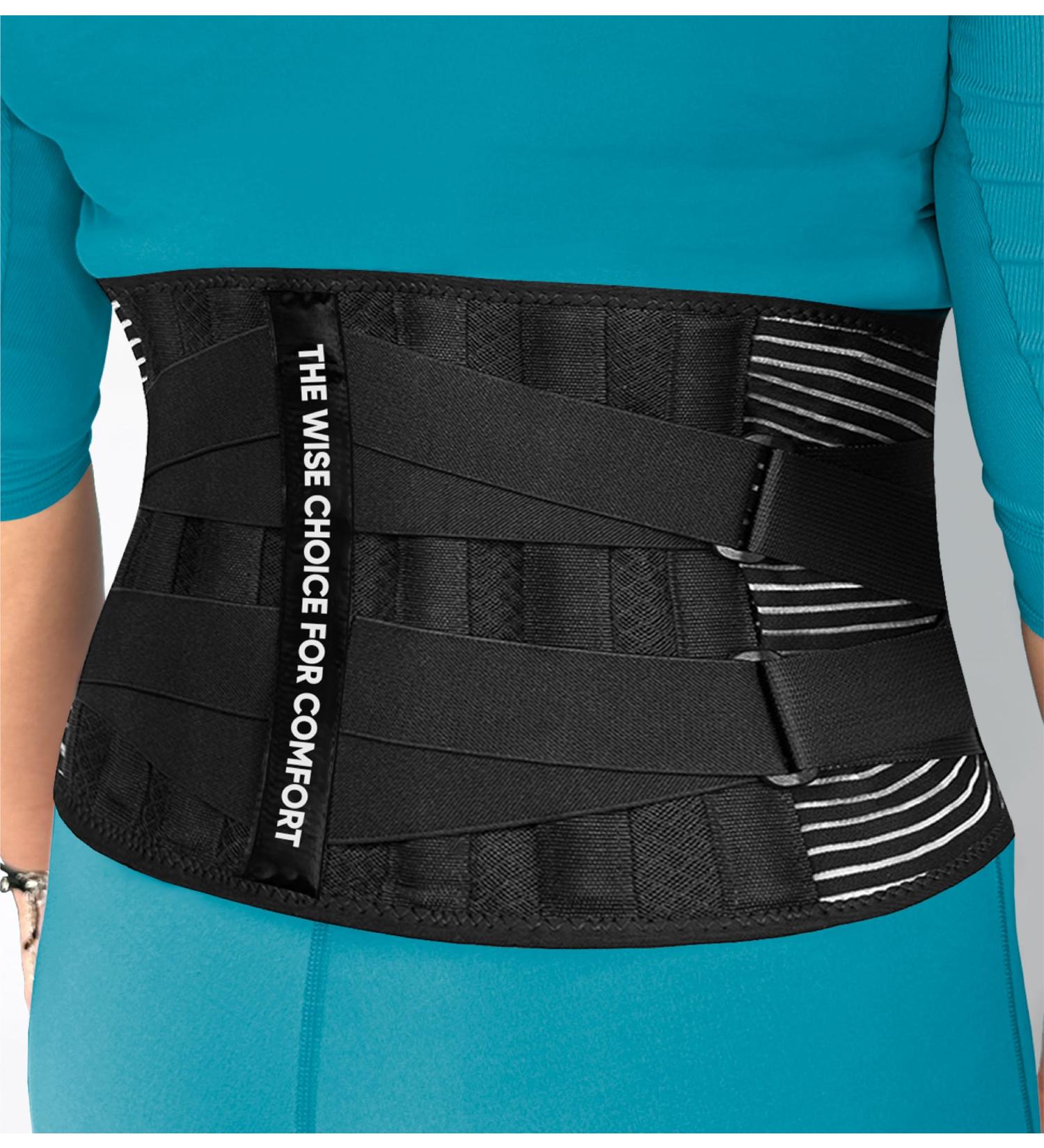 SNUGL Lower Back Support Belt for Women and Men - XXL Black | Sciatica Pain Relief, Lumbar Brace for Straight Posture - Buy Online on GoSupps.com