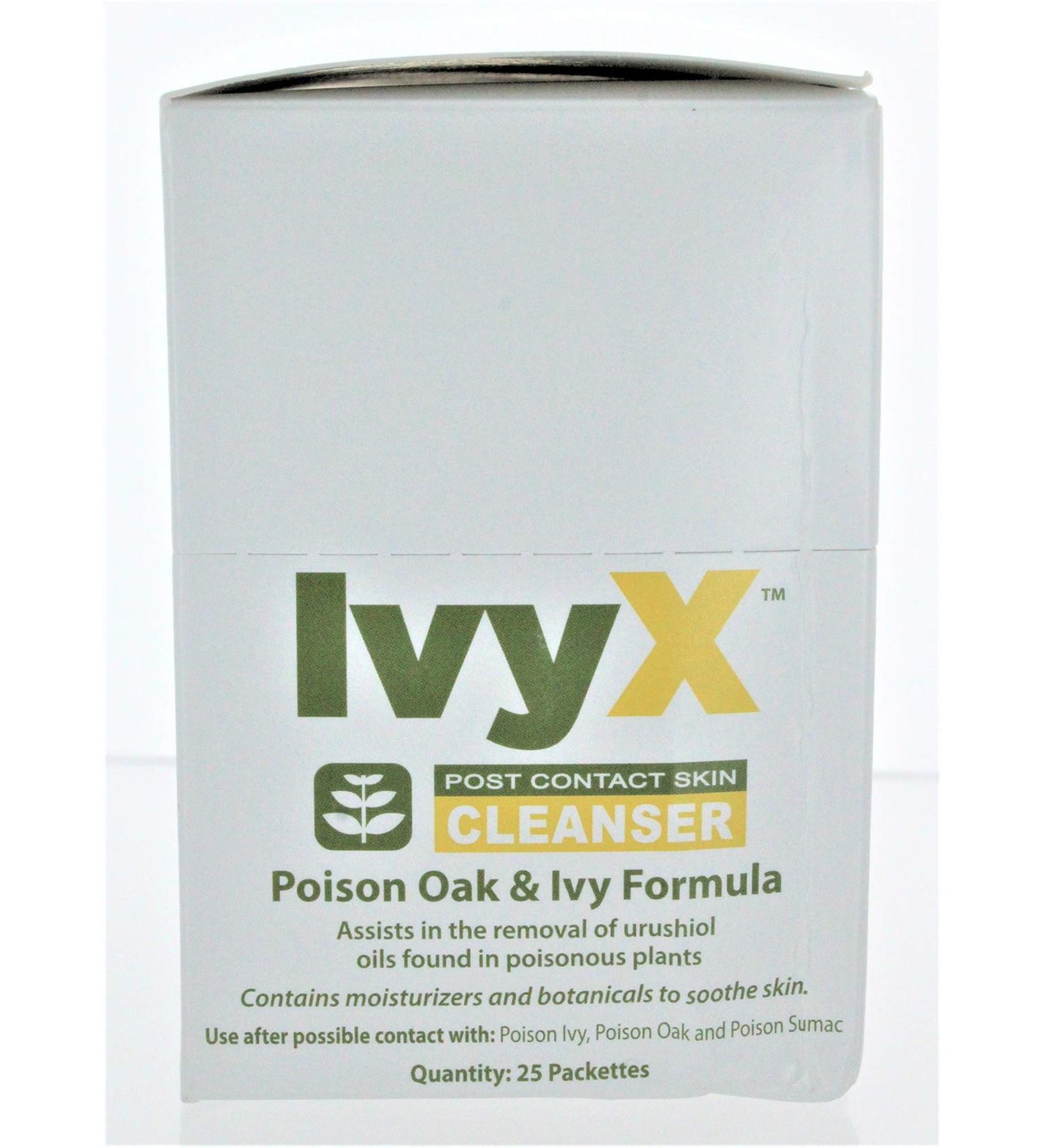 IvyX Poison Ivy and Oak Post Skin Towelettes, 25 Packettes