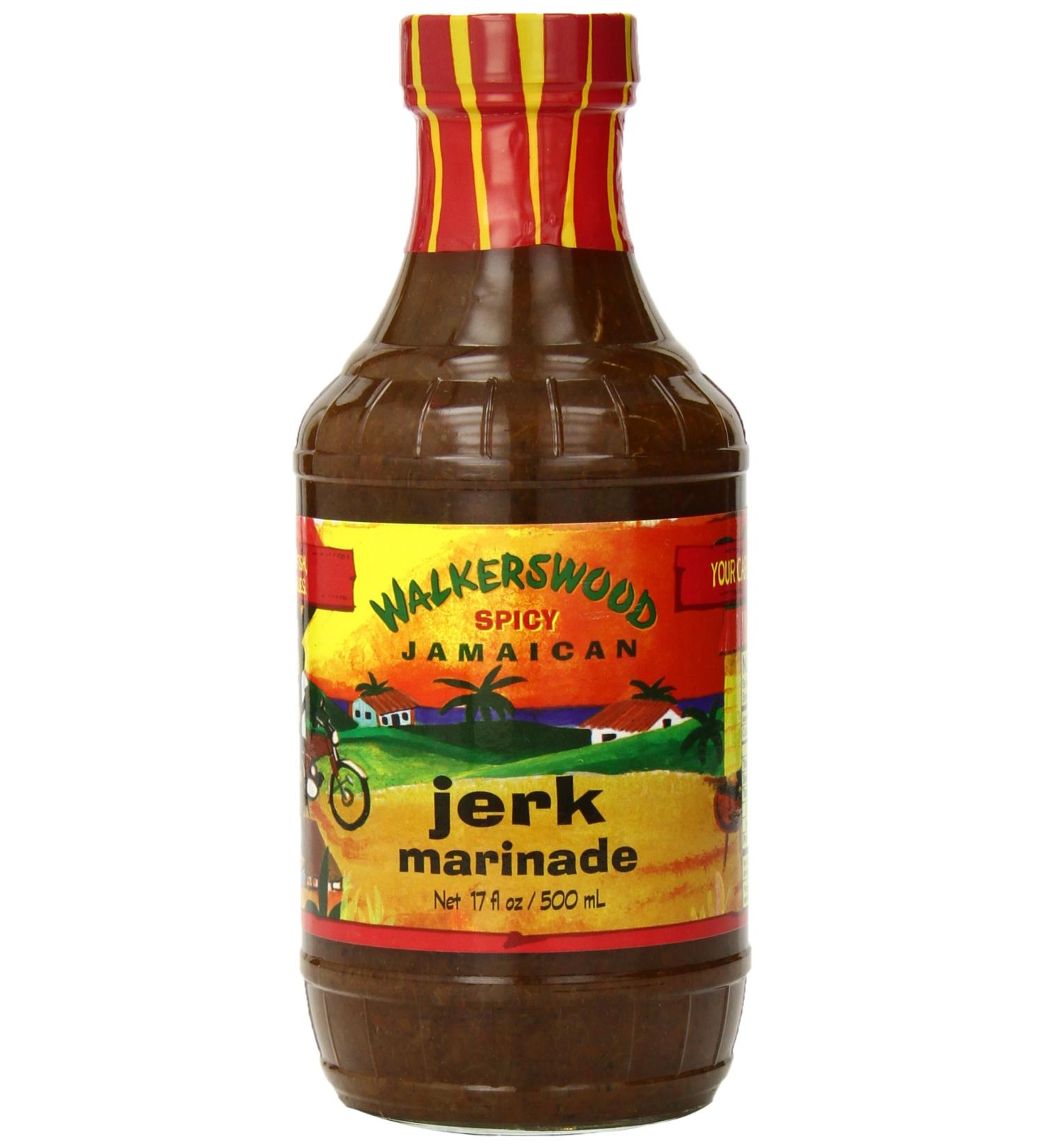 Walkerswood Jerk Marinade 17 oz - Authentic Jamaican Flavor in a Glass Bottle - Buy Online on GoSupps.com