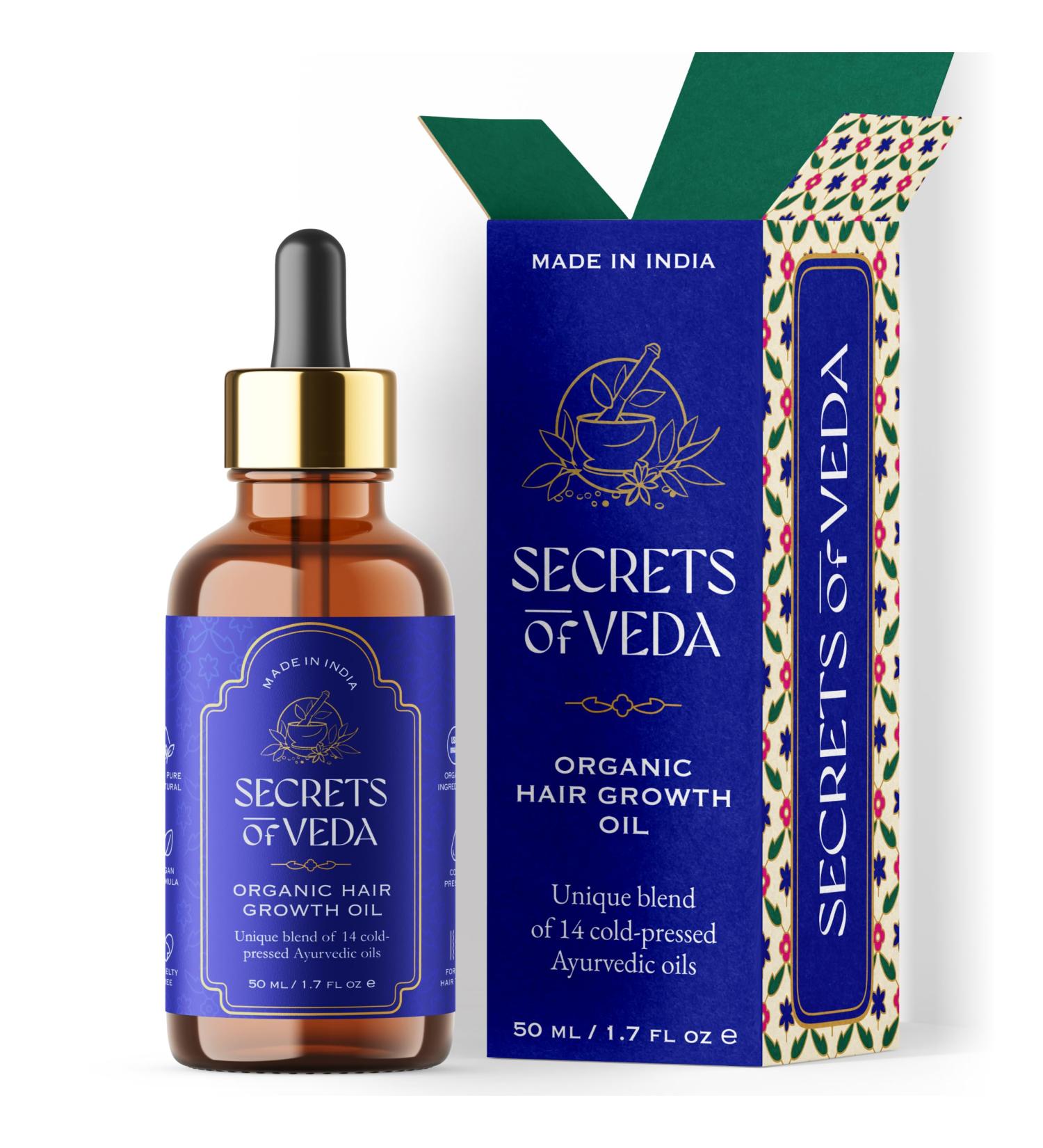 Indian Ayurveda Hair Growth Oil - Strengthens & Nourishes | Rosemary Amla Ashwagandha Castor | 100% Pure & Natural - Buy Online on GoSupps.com