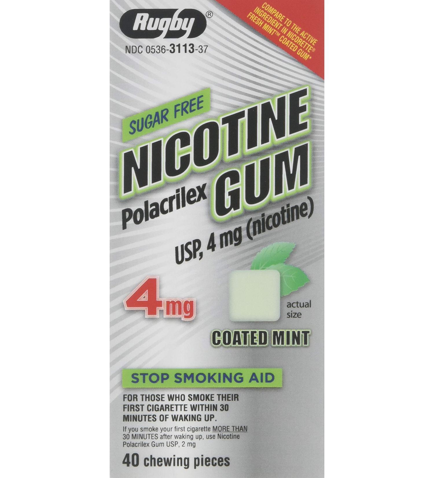 Nicotine Gum 4mg Mint - 40 Pack - Buy Online on GoSupps.com