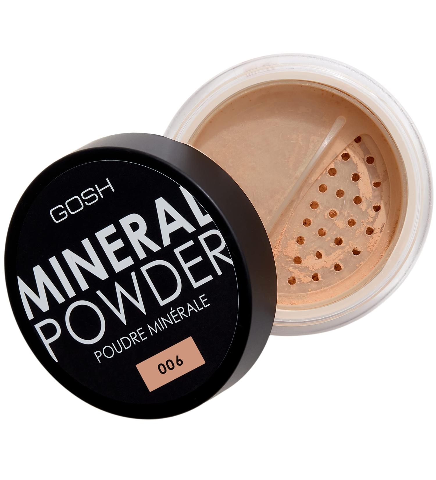 GOSH Mineral Powder Vegan Loose Fixing Powder - Medium to High Coverage 006 Honey, 8.00 g - Buy Online on GoSupps.com