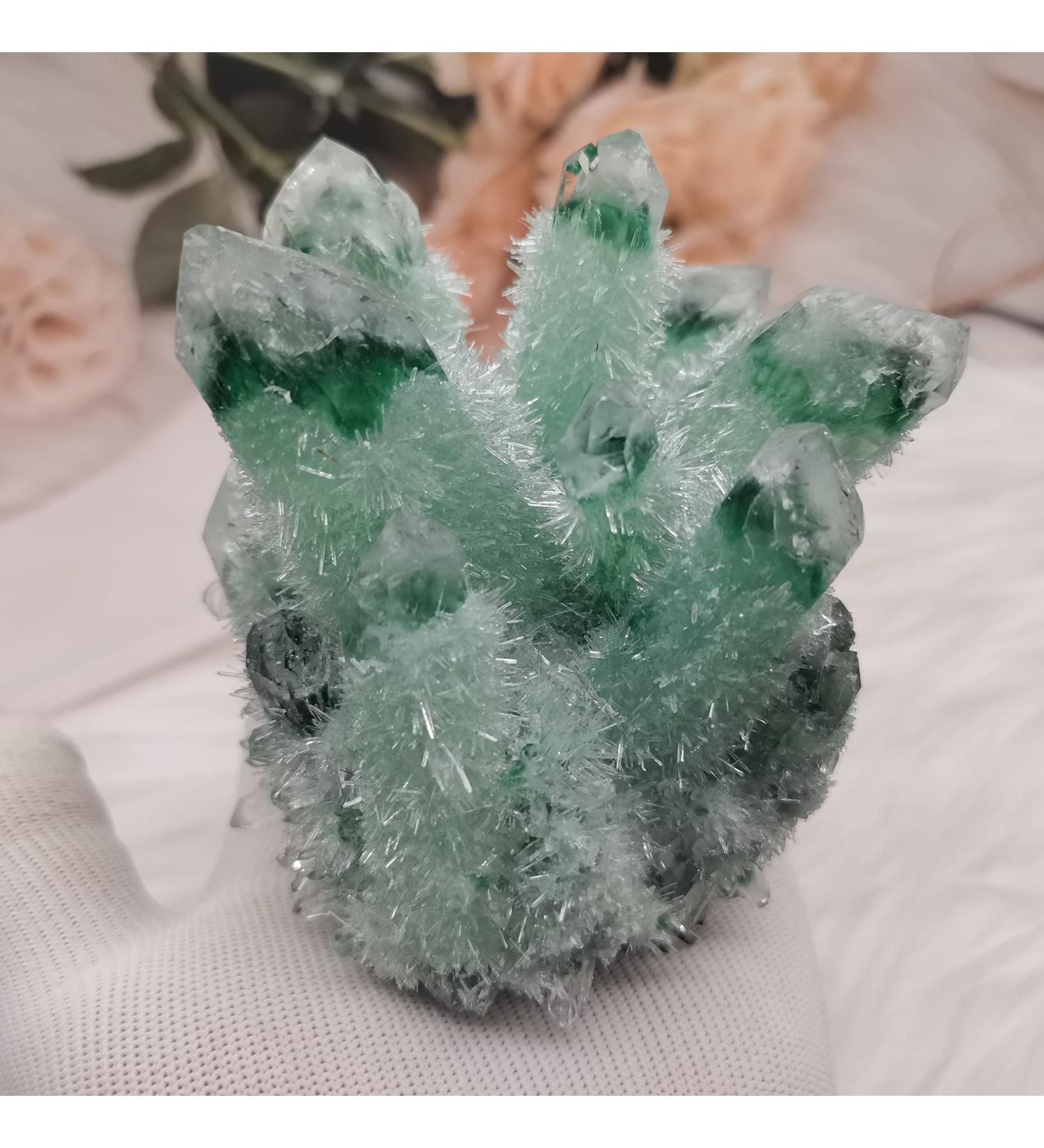 Home Decoration Large Size Green Ghost Phantom Quartz Crystal Cluster 1pcs Stones Home Goods ZJGIDTEM (Size : 400-500g) - Buy Online on GoSupps.com