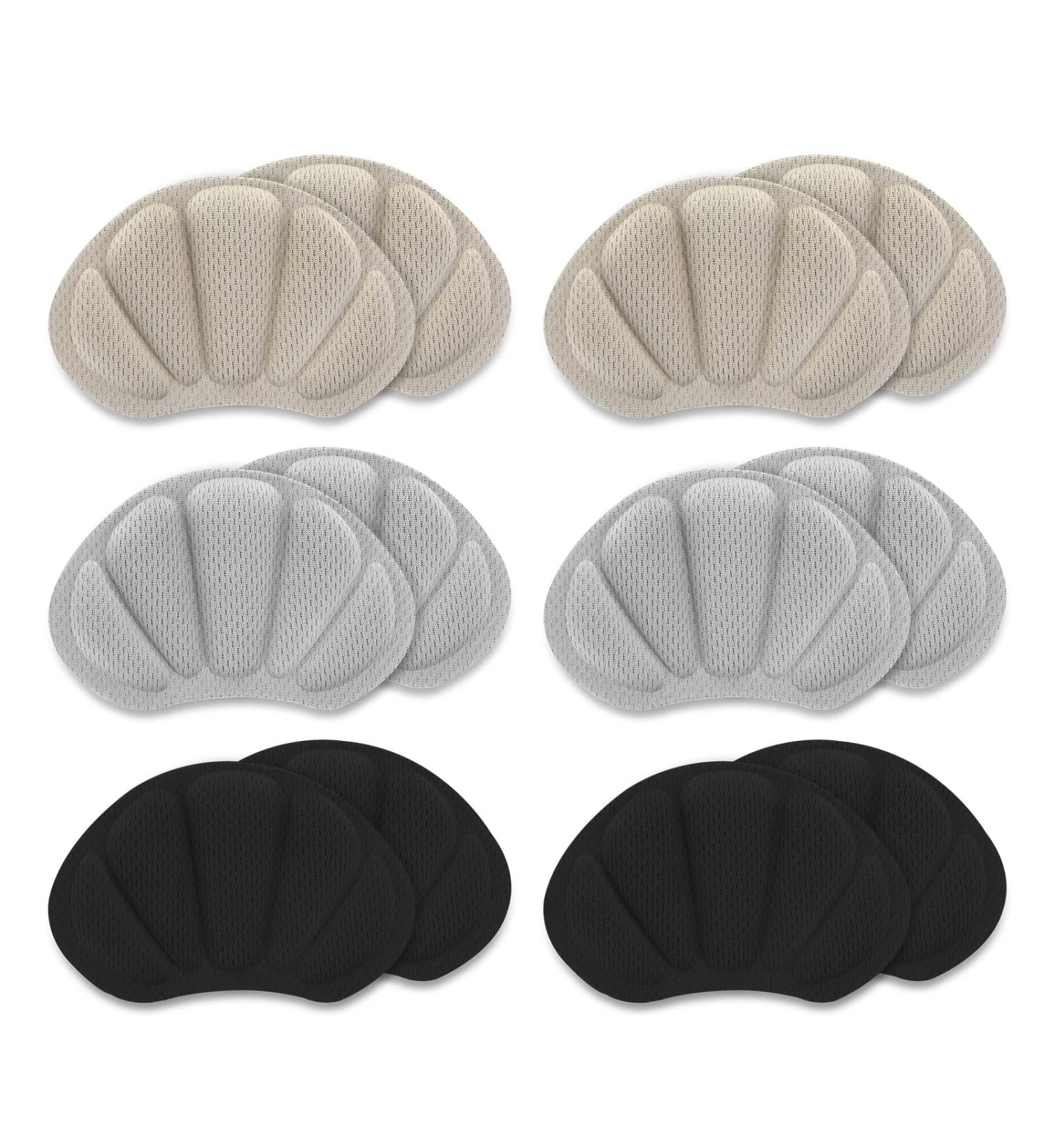 Sibba Heel Grip Liner Cushions - 6 Pairs | Self-Adhesive Shoe Pads for Big Shoes | Anti-Blister Insoles for Women & Men - Buy Online on GoSupps.com