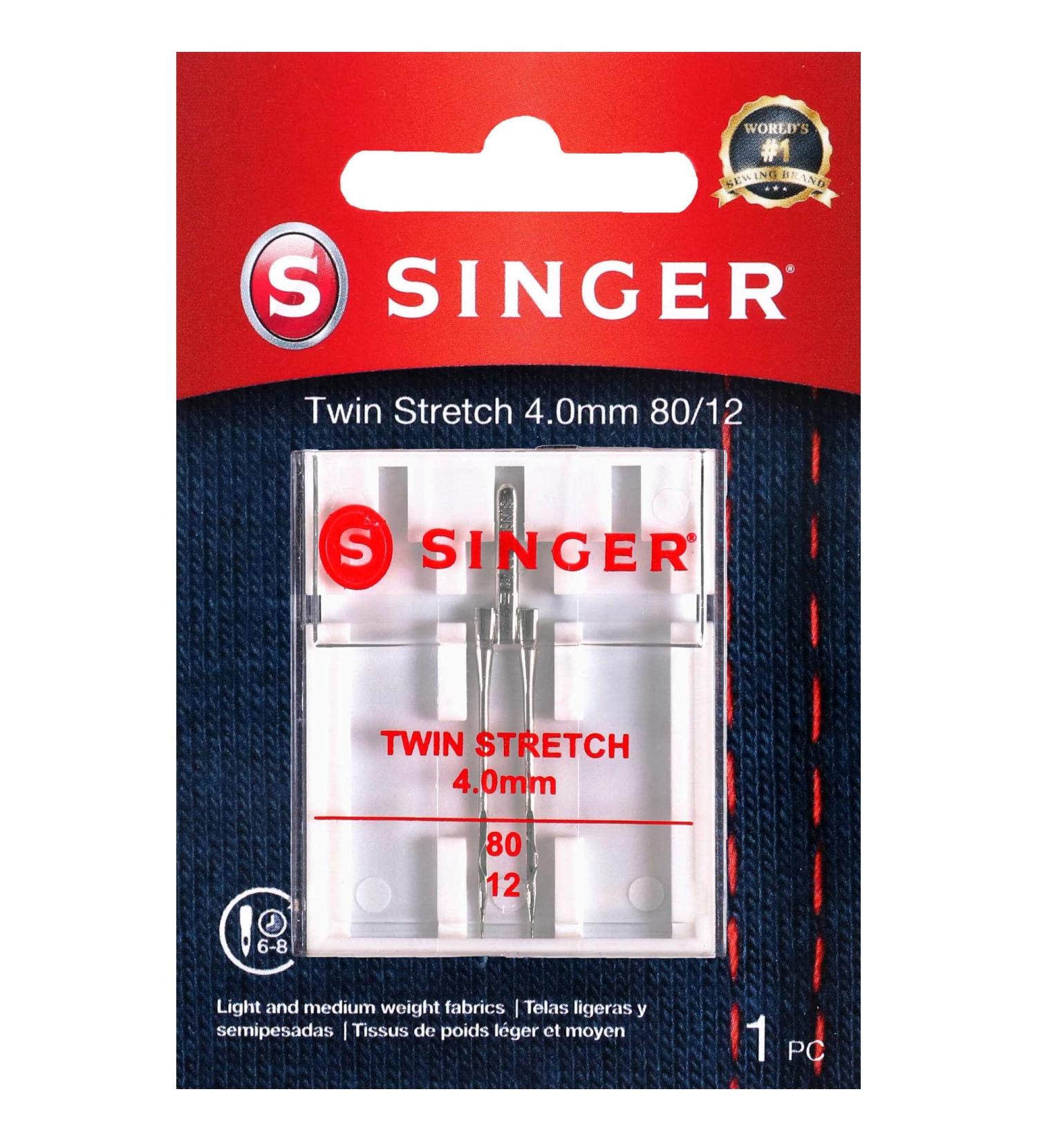 SINGER 04719 Universal Twin Stretch Sewing Machine Needle - 4.0mm - Buy Online on GoSupps.com