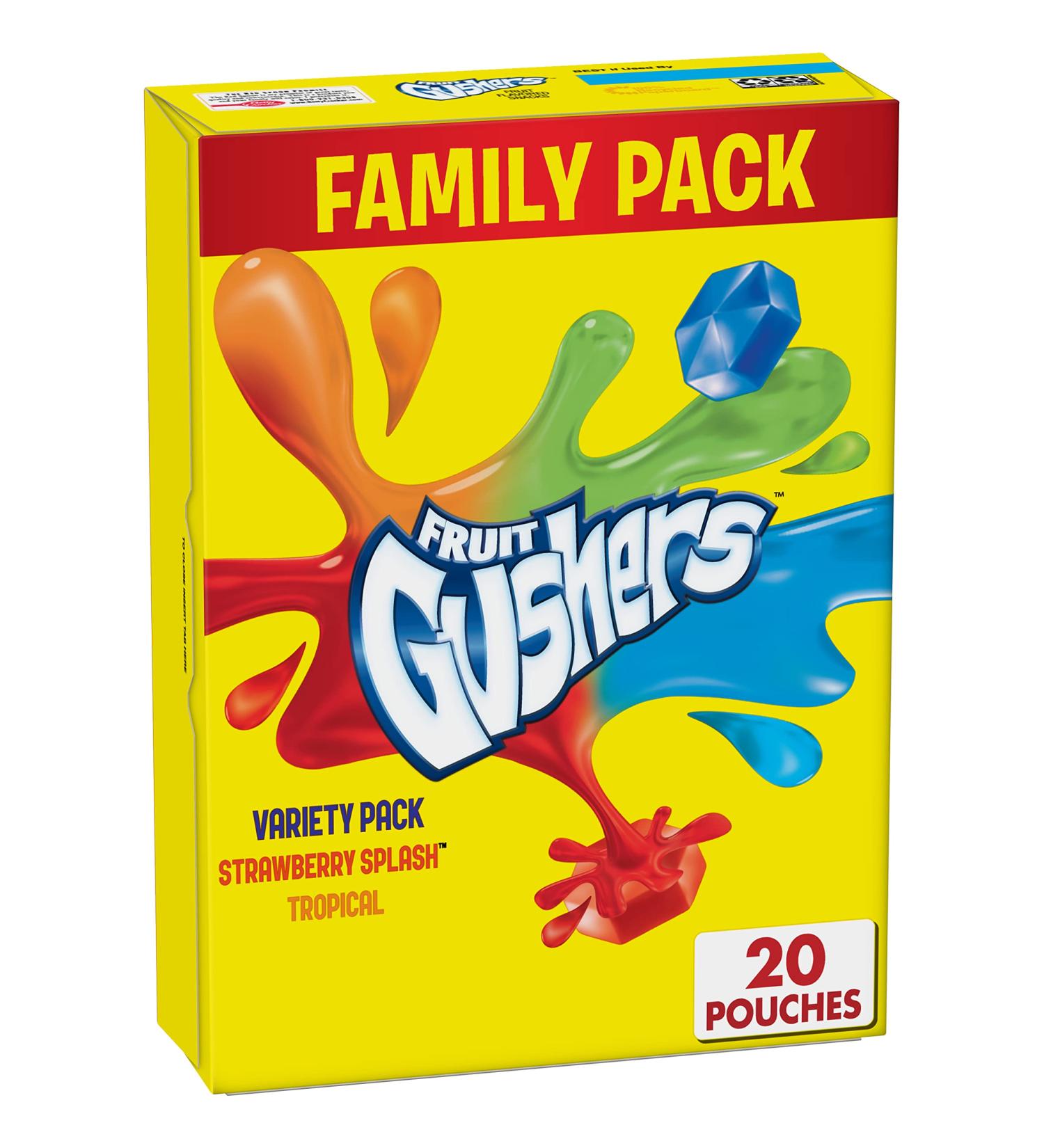 Gushers Fruit Snacks Variety Pack - 20 ct, Strawberry and Tropical Flavors - Buy Online on GoSupps.com