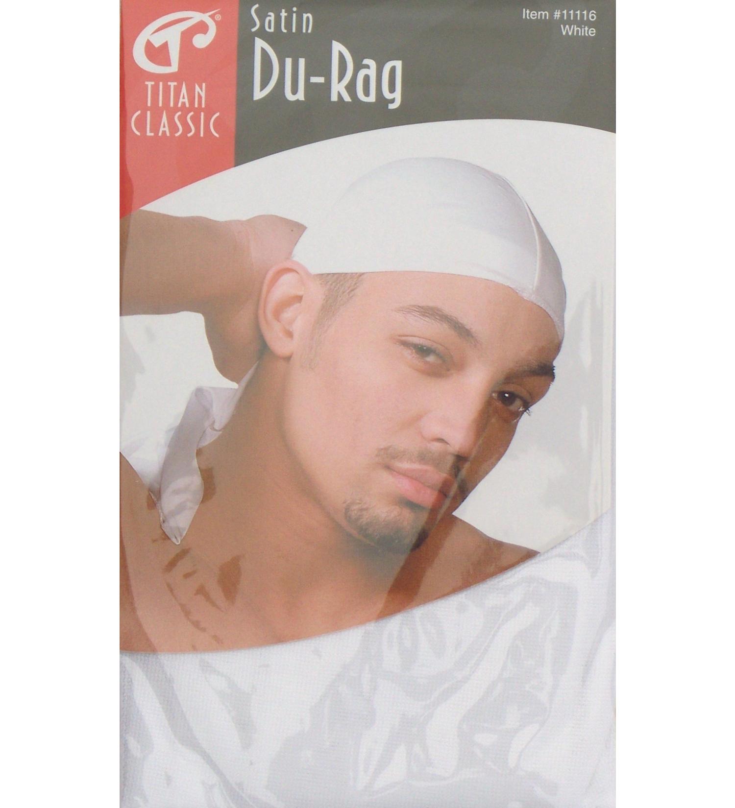Titan Classic Satin Du-Rag  11116 (WHITE)