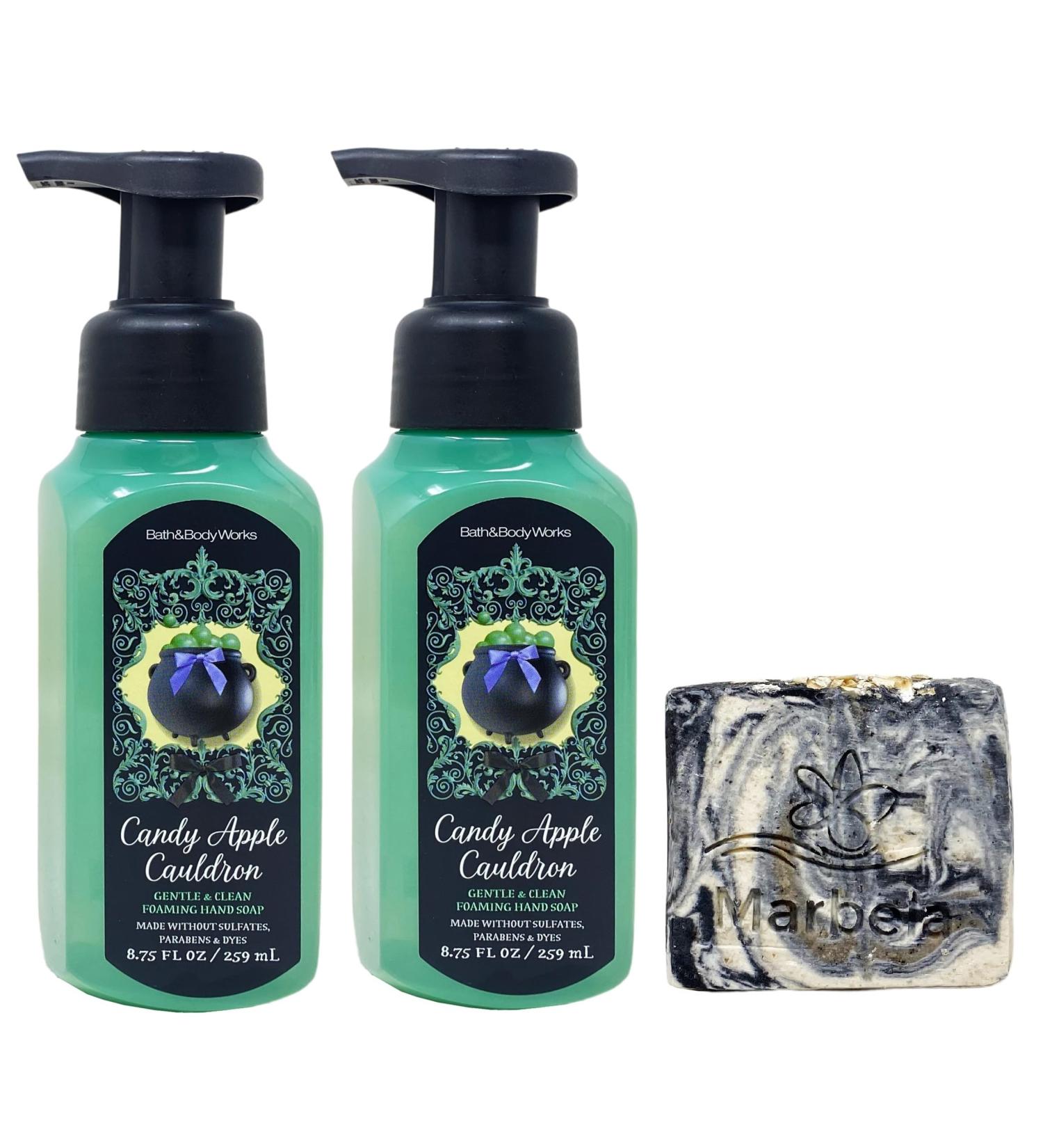 Bath & Body Works Candy Apple Cauldron 2 Pack Gentle Foaming Hand Soap Bundle with a Charcoal Scrub Bar Soap - Full Size - Buy Online on GoSupps.com
