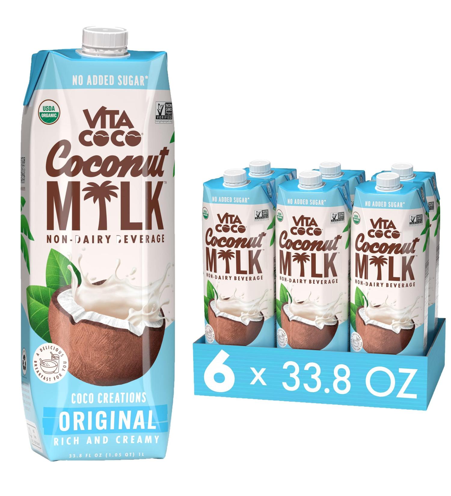 Vita Coco Organic Coconut Original 6x1L - Buy Online on GoSupps.com
