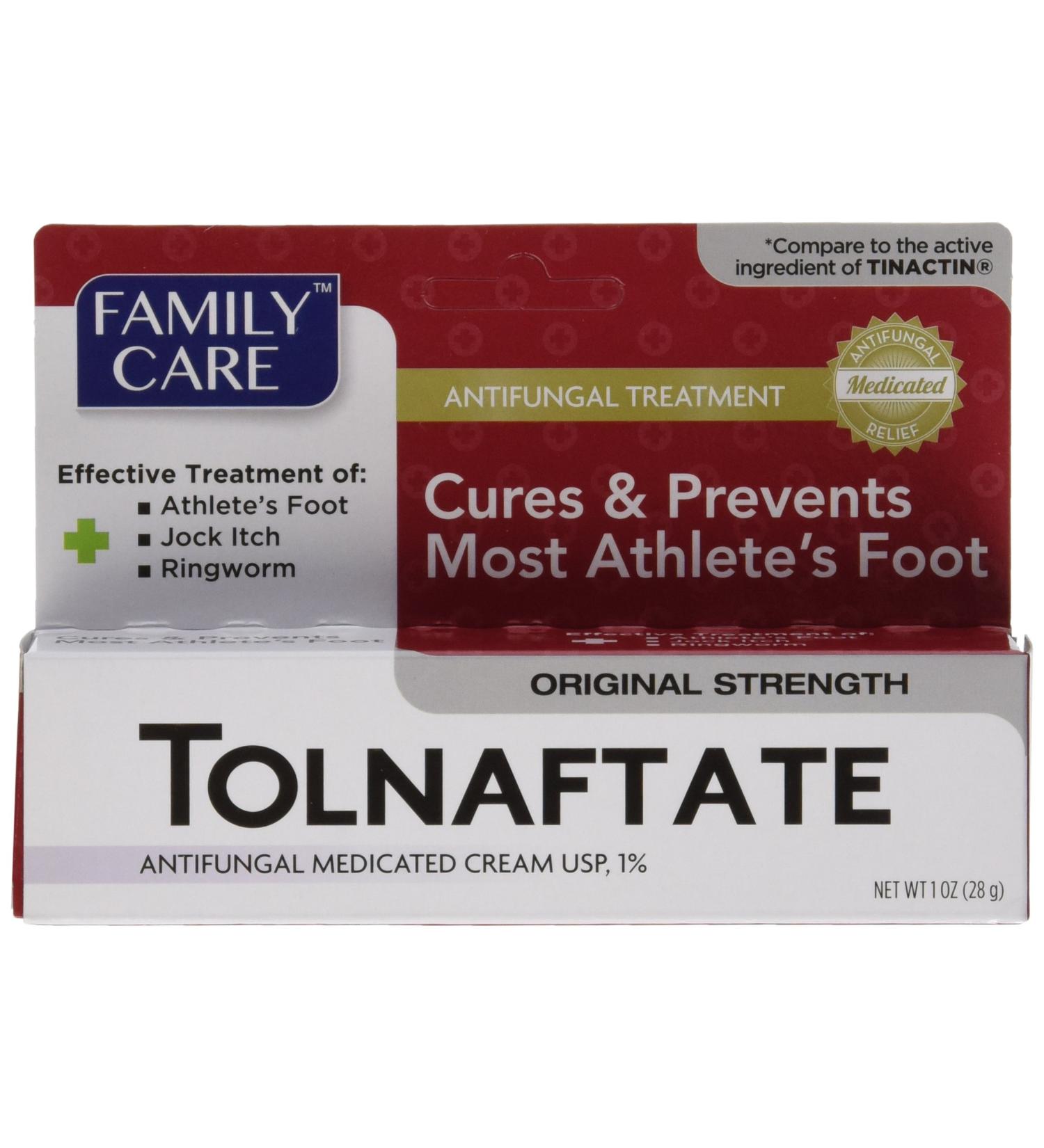 3 PACK Family Care Tolnaftate Antifungal Cream 1% Compare to Tinactin- 1 fl.oz