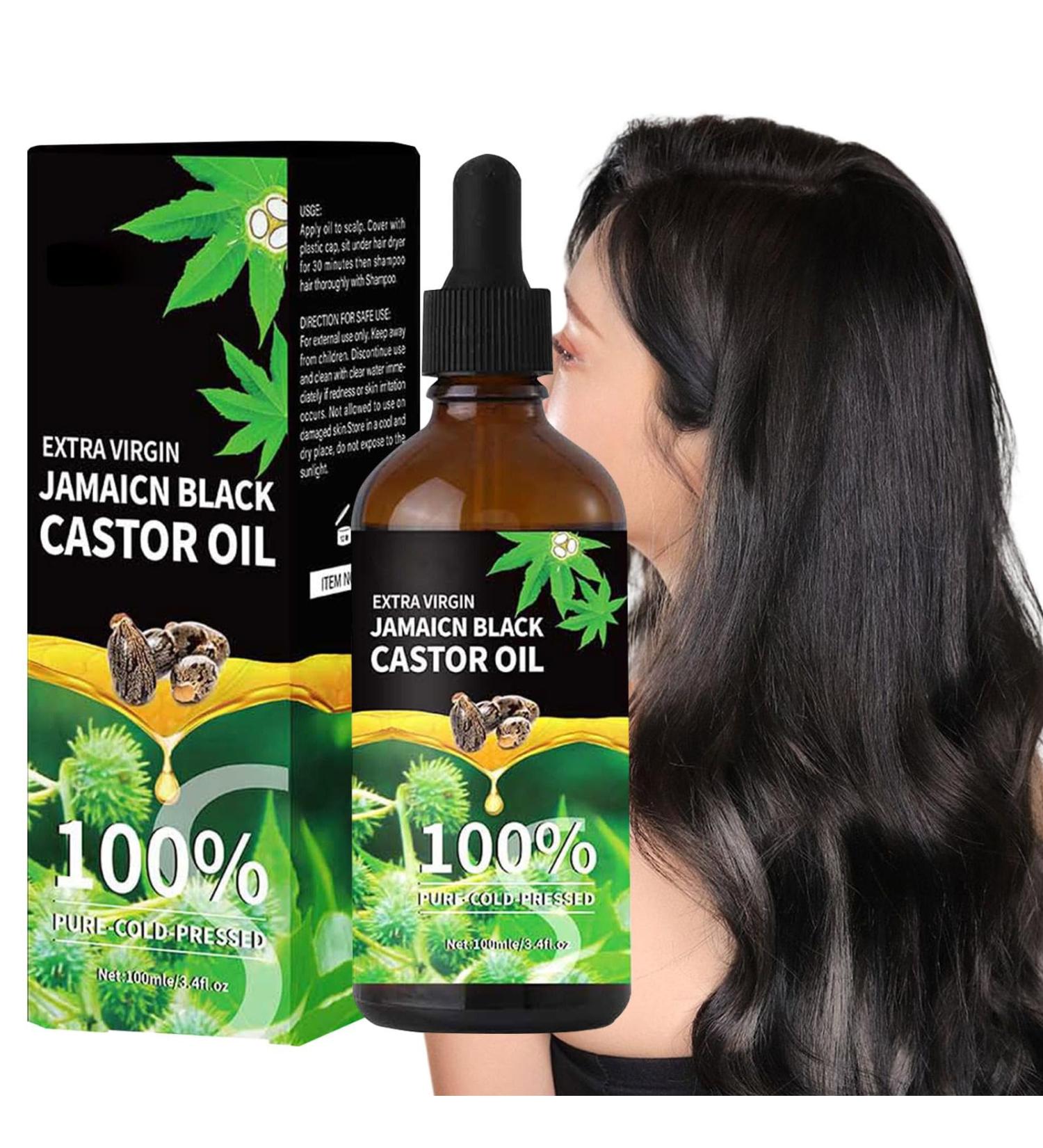 Hair Growth Oil - Castor Oil for Hair Growth - Skin Care Pure Castor Oil Natural Hair Oil Aromatherapy Black Caster Oils Scalp Strengthening Oil for Eyelashes Eyebrows Hair & Skin - Buy Online on GoSupps.com