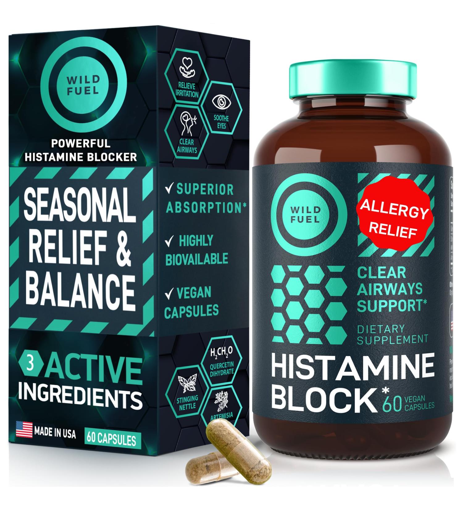 Histamine Block Flavonoids Supplements - Quercetin Nettle Atermesia Natural Source Flavonoids - Seasonal Allergy Balance Supplements Histamine Blocker - 60 Homeopatic Allergy Relief D-Hist Caps 60 Count (Pack of 1) - Buy Online on GoSupps.com