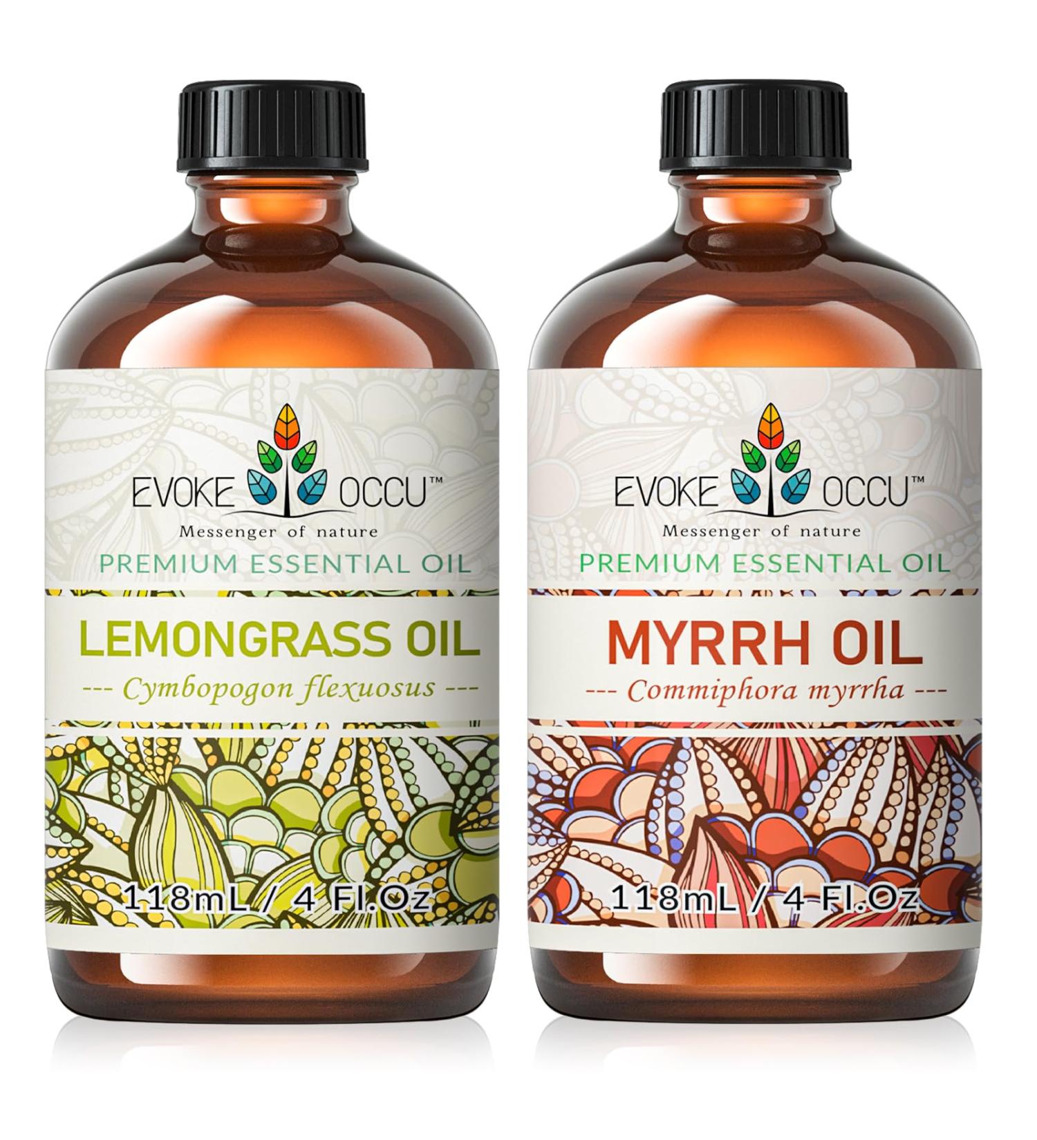 EVOKE OCCU Lemongrass Essential Oil and Myrrh Essential Oil - 4 Fl Oz - Buy Online on GoSupps.com