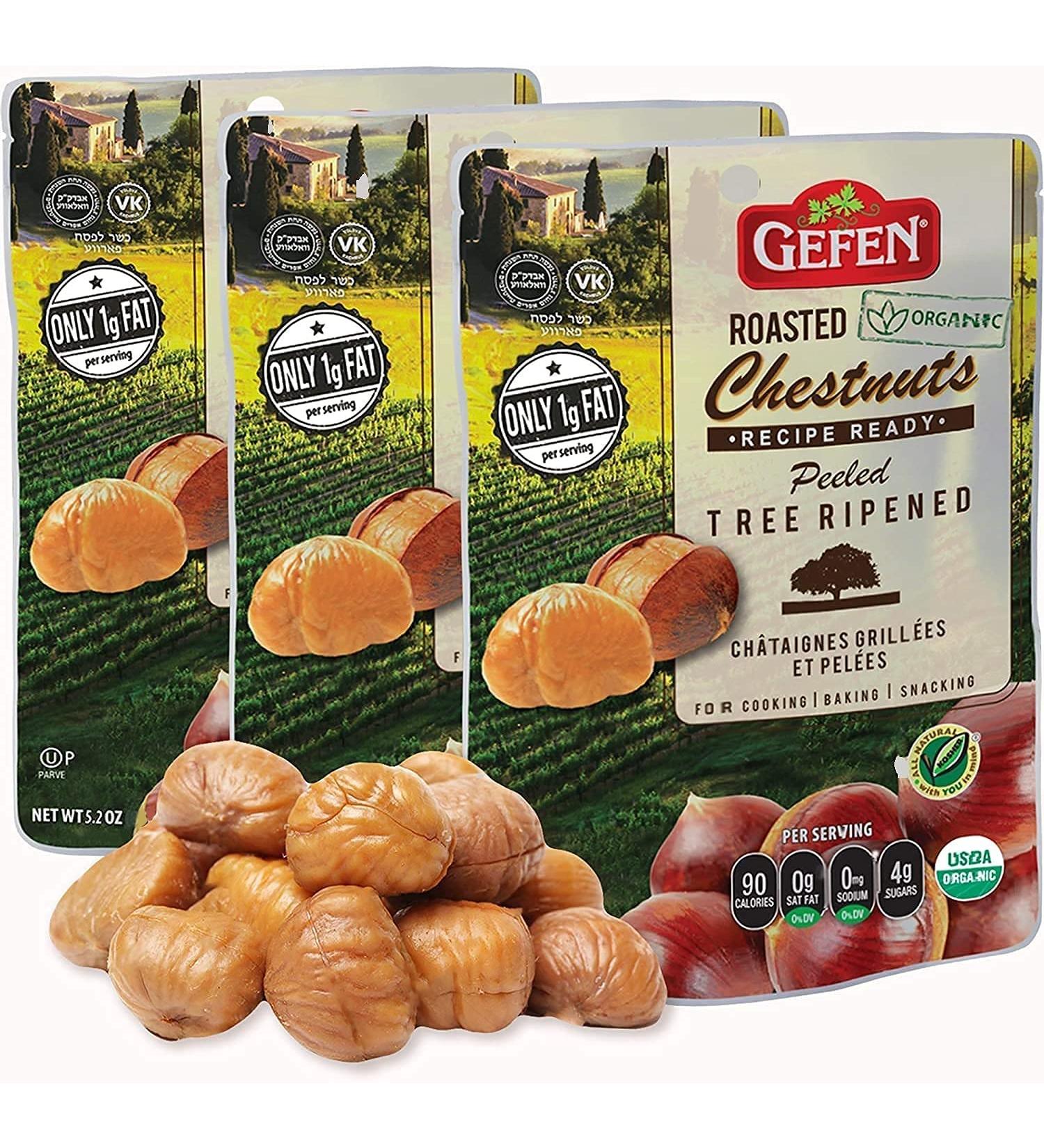 Gefen Whole chestnuts roasted & peeled Readytouse 150g Pack of 3 - Buy Online on GoSupps.com