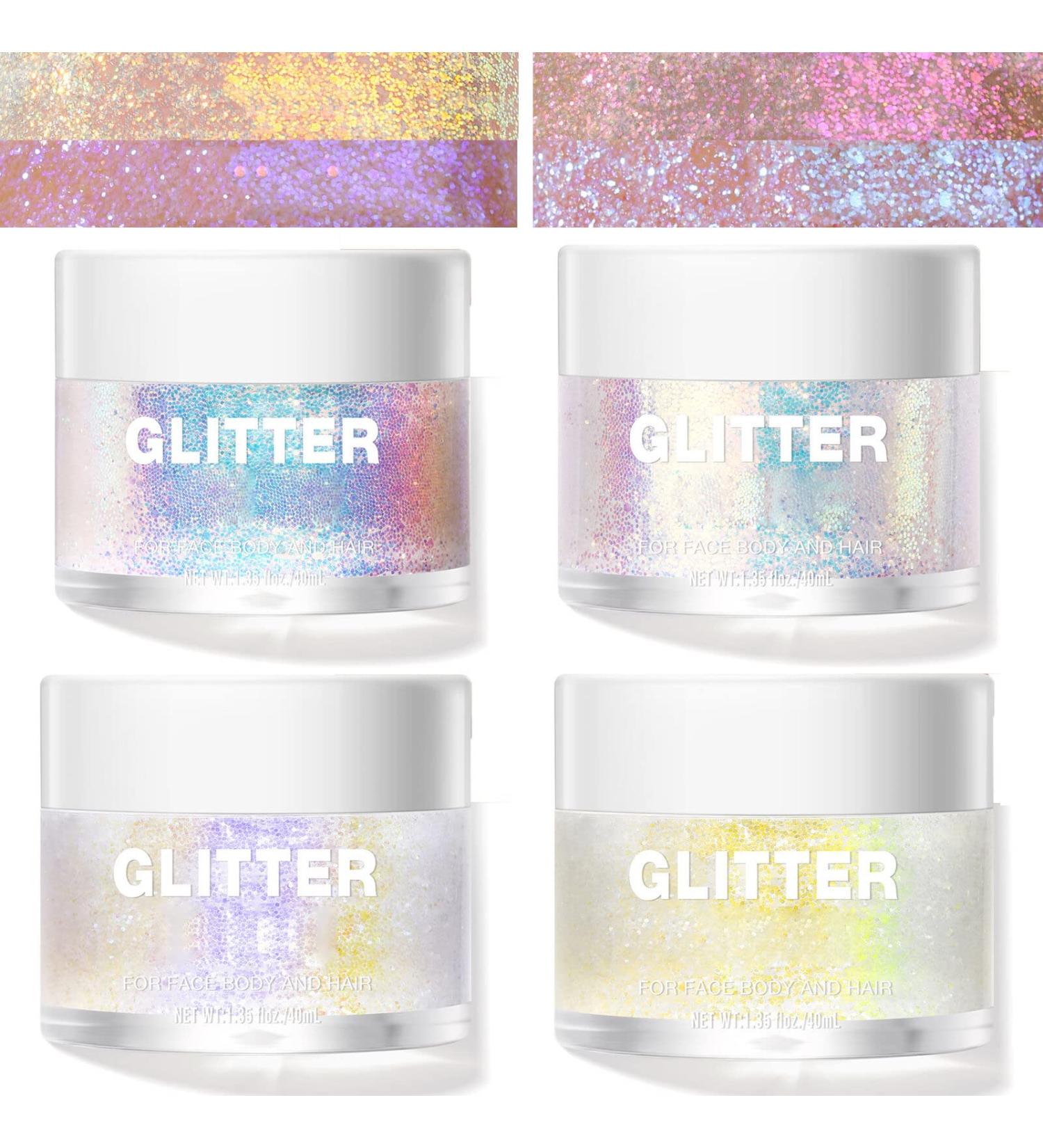 Color Changing Sequins Body Glitter Gel Set - Waterproof & Long-Lasting Makeup for Face, Eyes, Lips, Hair, Nails - Safe & Easy to Use - 01 02 03 04 - Buy Online on GoSupps.com