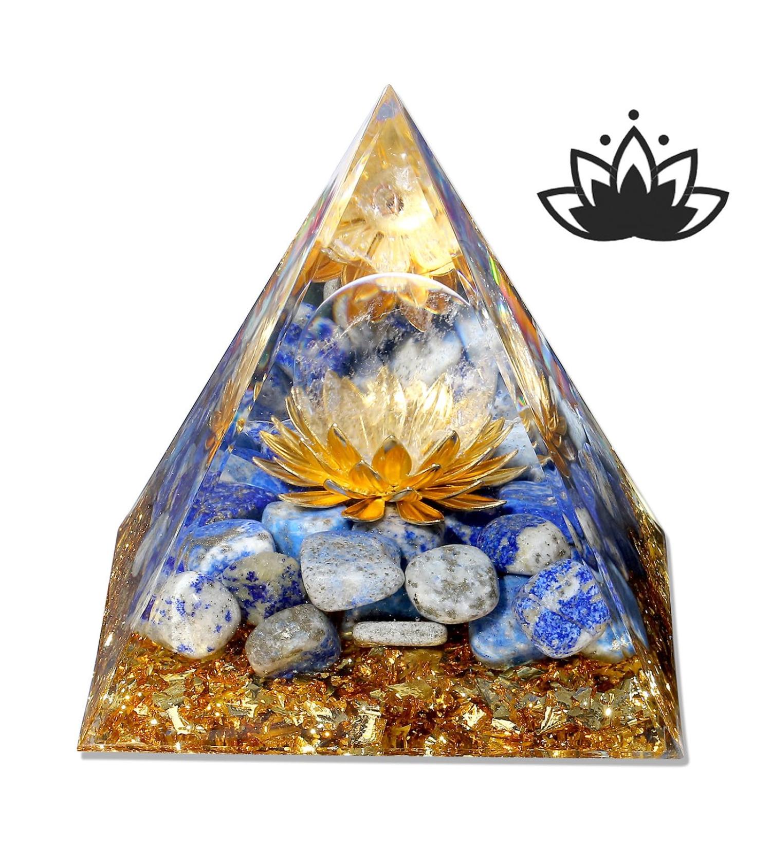 Buy Xiannvxi Lapislazuli Orgonite Pyramid - Positive Energy & Spiritual Healing Crystals for Meditation | International Shipping - Buy Online on GoSupps.com