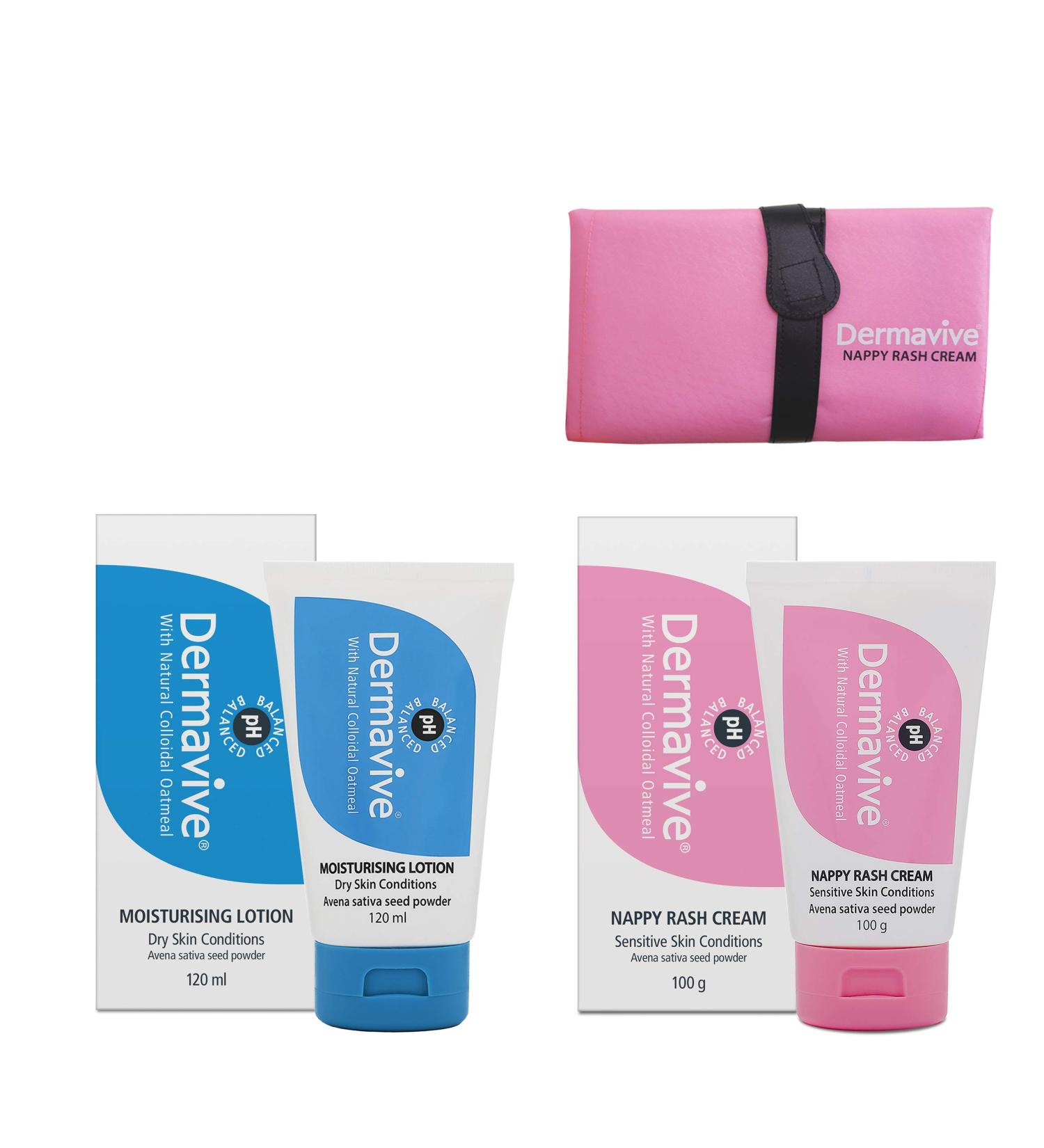 Dermavive Moisturising Lotion Bundle - pH Balanced, Non-Greasy, Fast-Absorbing with Natural Colloidal Oatmeal for Dry Skin - Buy Online on GoSupps.com