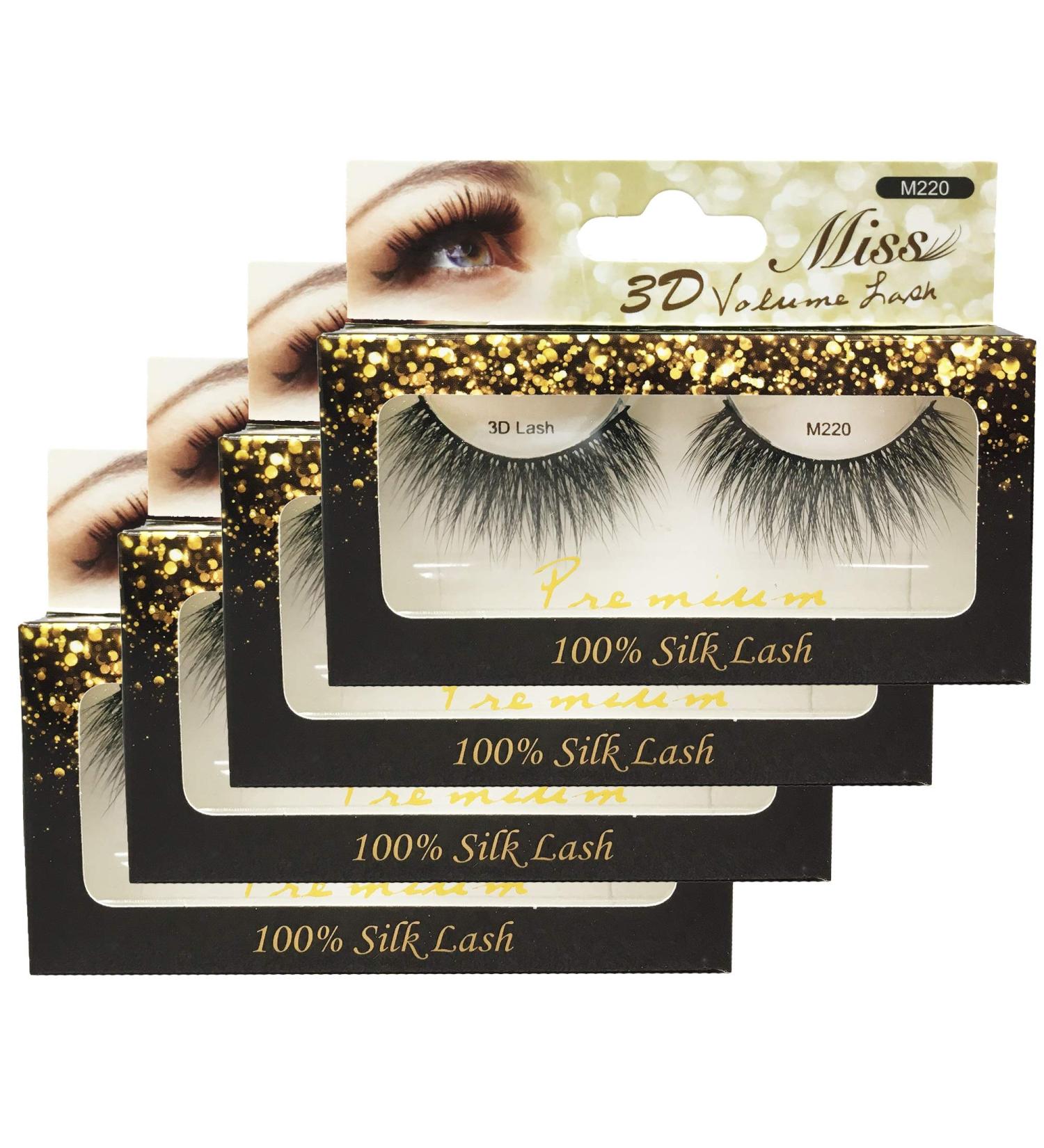 4 Pairs Miss Lash 100% Handmade Tapered 3D Volume Lash M220 - High Quality False Eyelashes - Buy Online on GoSupps.com