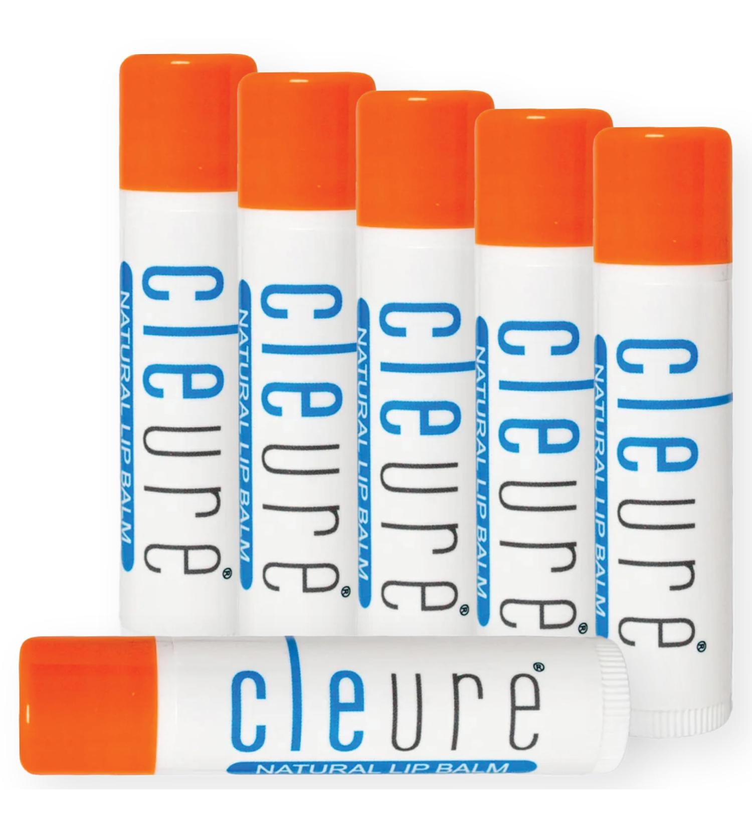 Cleure Organic All Natural Lip Balm - Paraben Free Fragrance Free Flavor Free & Petroleum Free SPF Lip Balm & Hydrating Lip Butter (.15 oz 6 Pack) - Buy Online on GoSupps.com