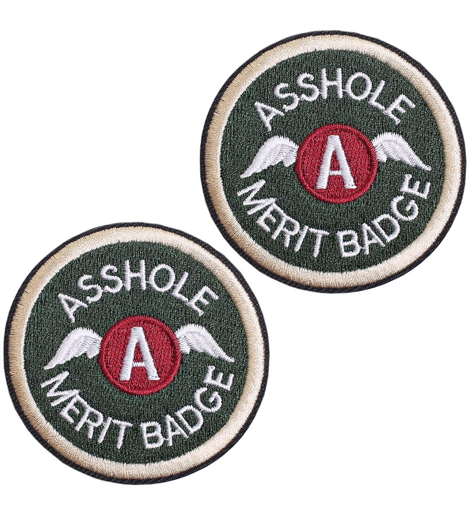 Asshole Merit Badge Morale Tactical Patch - Green (2Pcs) - Buy Online on GoSupps.com
