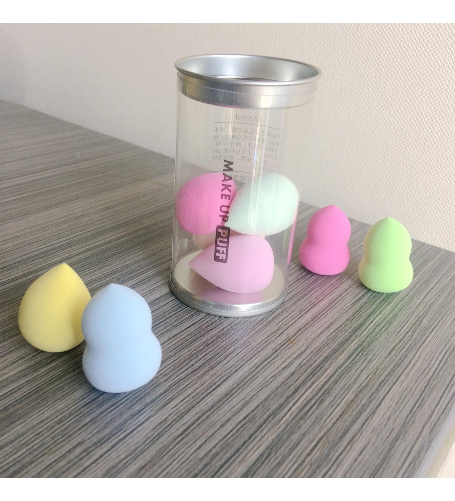 Mini Makeup Sponge Set - 8 Piece Beauty Blender Set in Multi-colored Pink - Buy Online on GoSupps.com