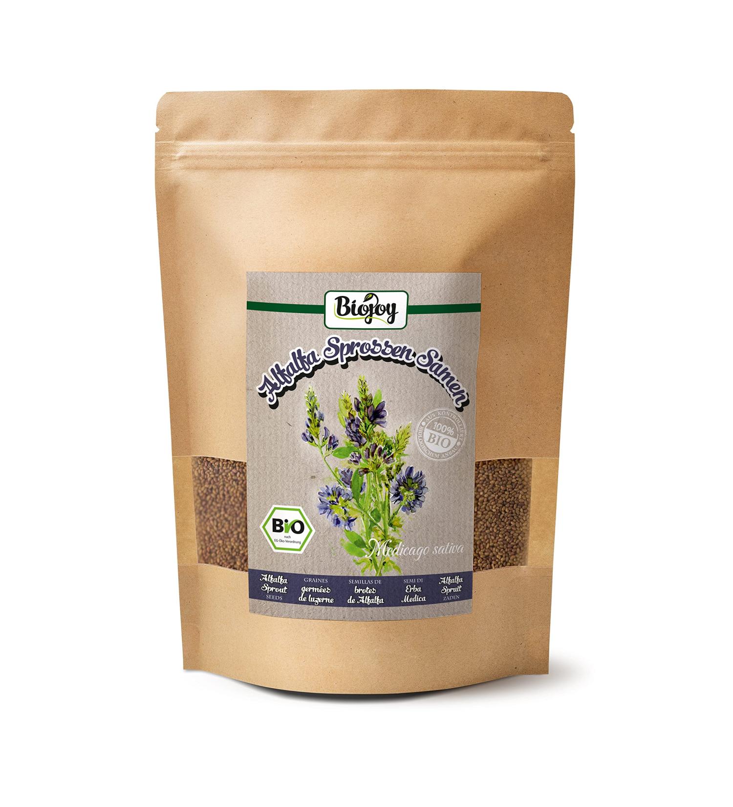 Biojoy Alfalfa seeds BIO (1 kg) whole seeds to germinate - Buy Online on GoSupps.com